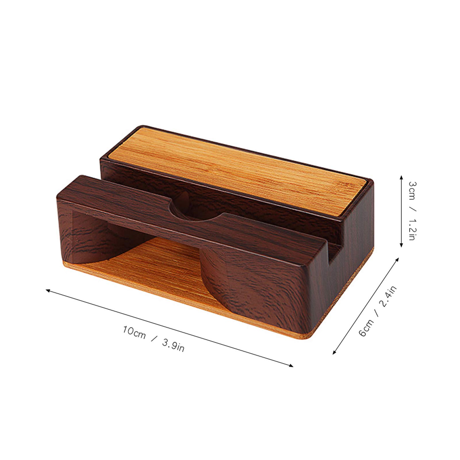 Premium Wooden Cell Phone Stand with Sound Amplifier - Black Walnut Phone Holder for Desk, Enhances Speaker Sound - Perfect for Home, Office & Video Calls