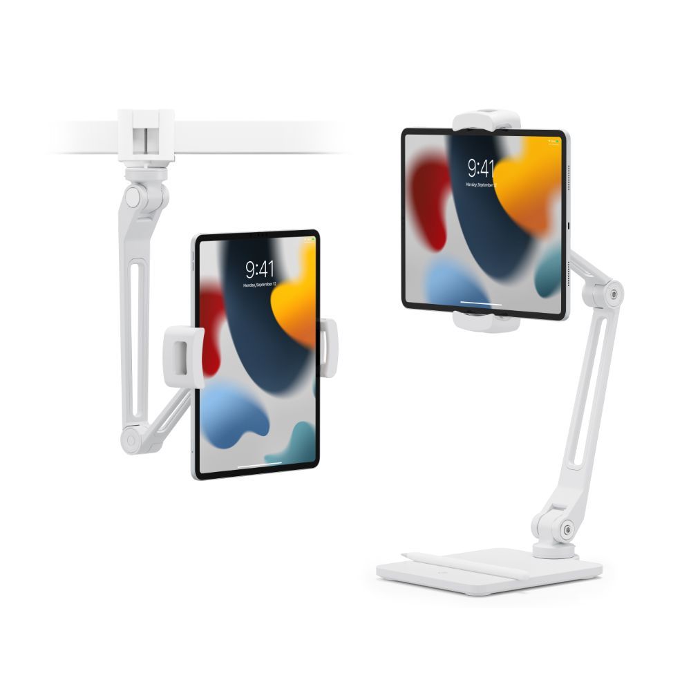 Twelve South HoverBar Duo 2nd Gen - Adjustable Tablet Stand for iPad, iPhone & Smartphones - Perfect for Home Office, Kitchen & Bedroom Use