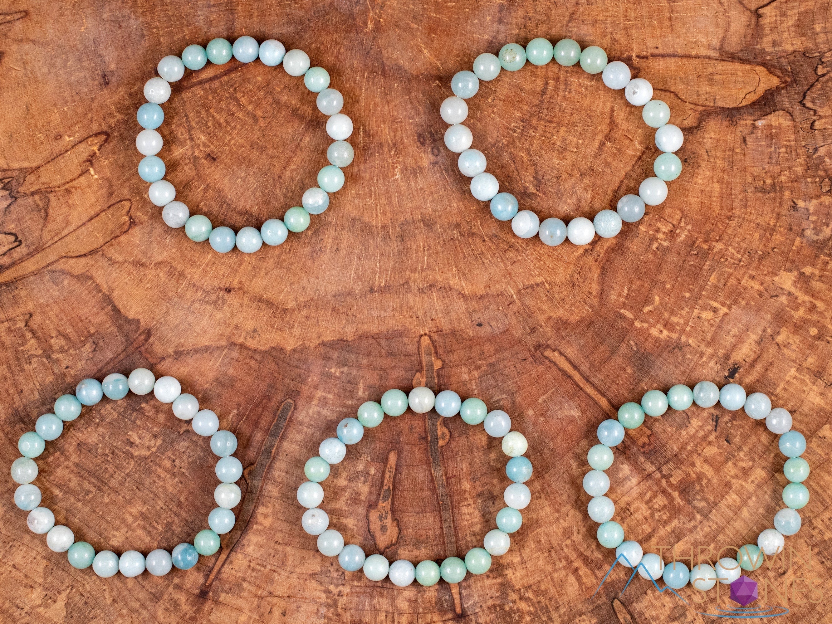 Amazonite Crystal Bracelet - Round Beads Healing Stone Jewelry, Handmade Beaded Bracelet for Women, Spiritual Energy & Stress Relief - Perfect for Meditation, Yoga & Everyday Wear (E0603)