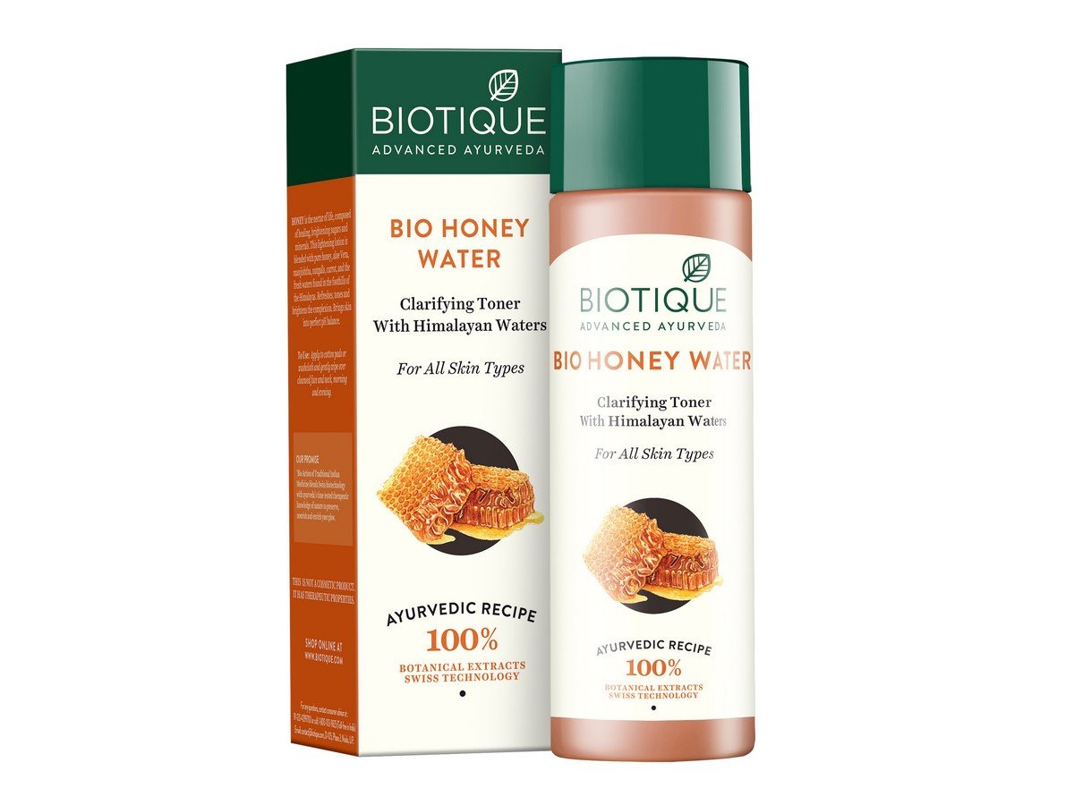 Biotique Bio Honey Water Clarifying Toner 120ml & Bio Milk Protein Whitening Face Pack 50g - Natural Skincare Set for All Skin Types | Hydrating Toner & Brightening Mask for Daily Glow Routine
