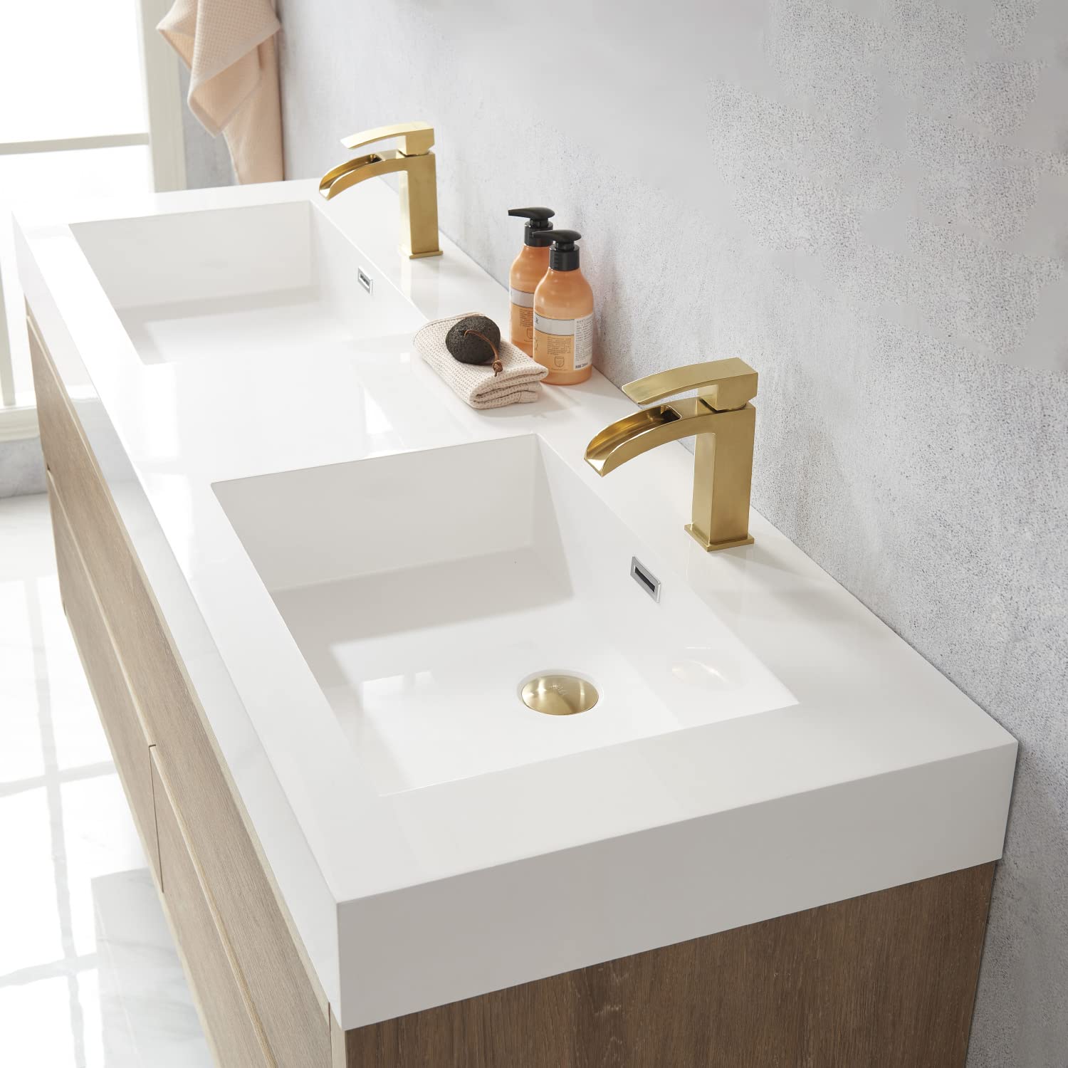 VINNOVA Palencia Bathroom Vanity with Sink - 36 Inch Modern Oak Wood Bath Vanity Set for Bathroom Remodel, Farmhouse & Contemporary Home Decor