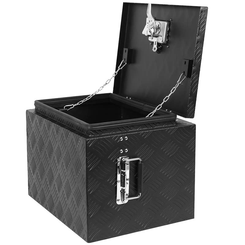 GARVEE 18 Inch Aluminum Diamond Plate Pickup Truck Tool Box - Heavy Duty & Weatherproof Storage for Tools, Equipment & Work Gear - Perfect for Construction, Farming & Off-Road Adventures