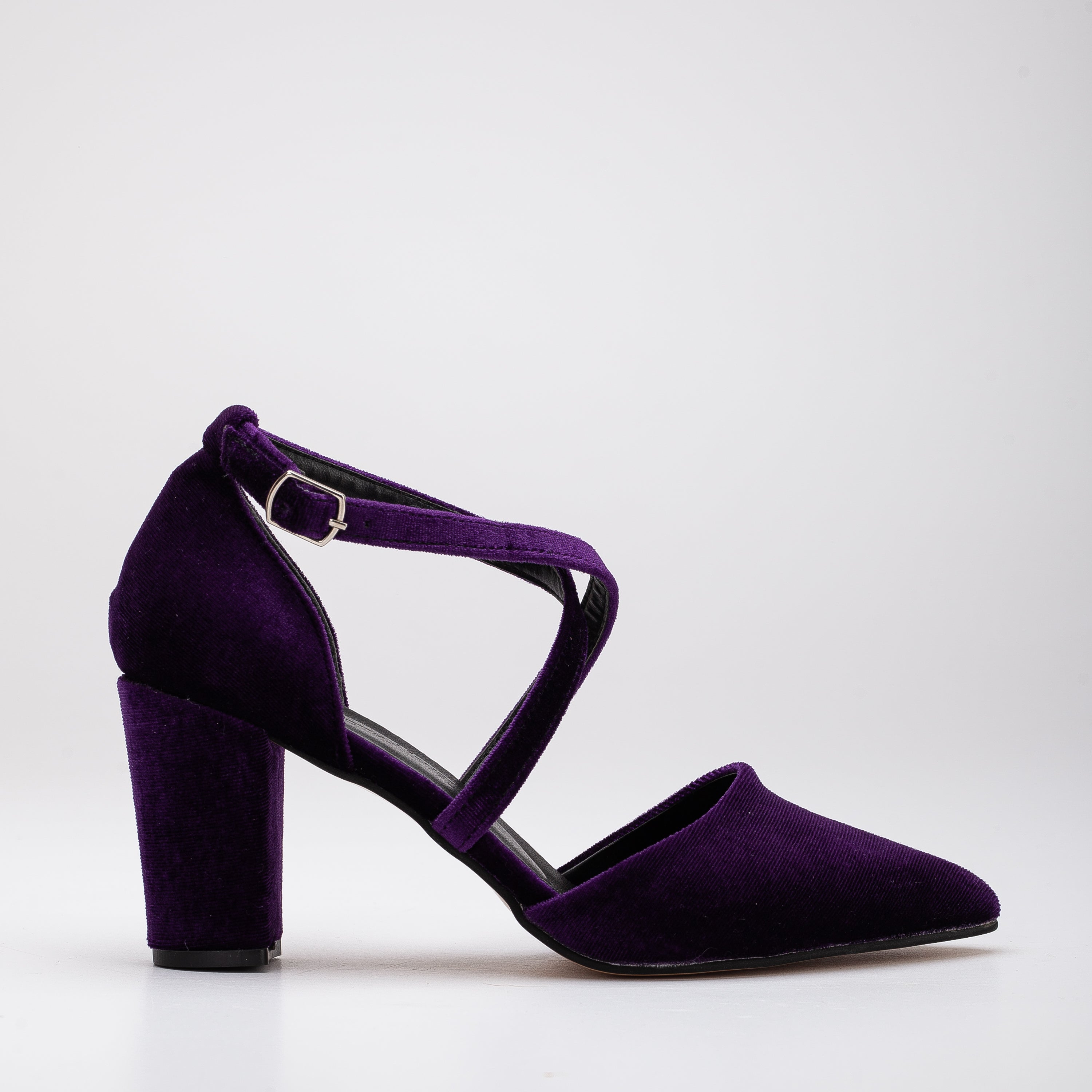Purple Velvet Shoes for Women - Comfortable & Stylish Slip-On Loafers - Perfect for Office, Casual Wear & Special Occasions
