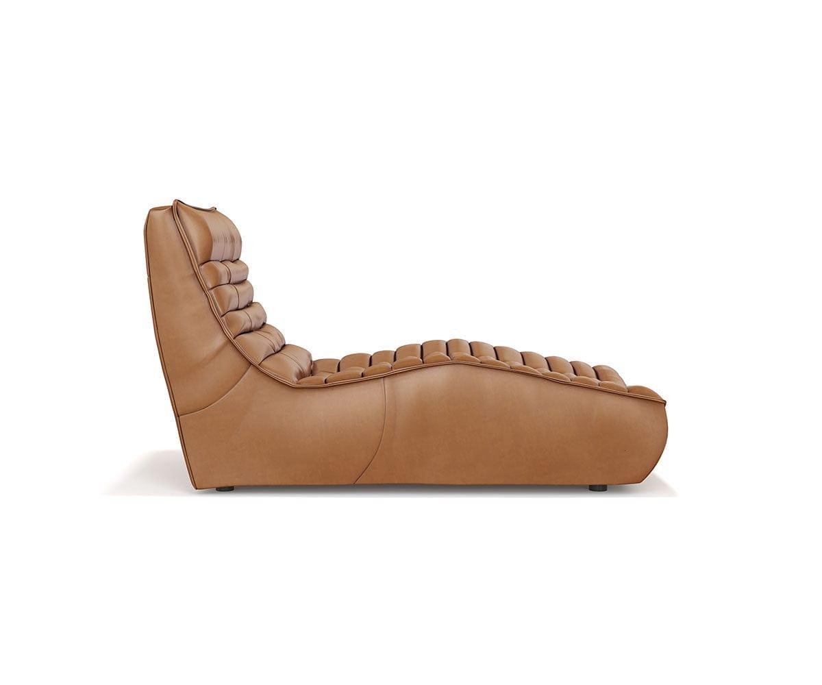 Premium Diego Leather Chaise Lounge - Modern Faux Leather Recliner Sofa for Living Room, Bedroom & Office - Comfortable Single Seater Chair with Sturdy Metal Frame - Perfect for Relaxing, Reading & Napping