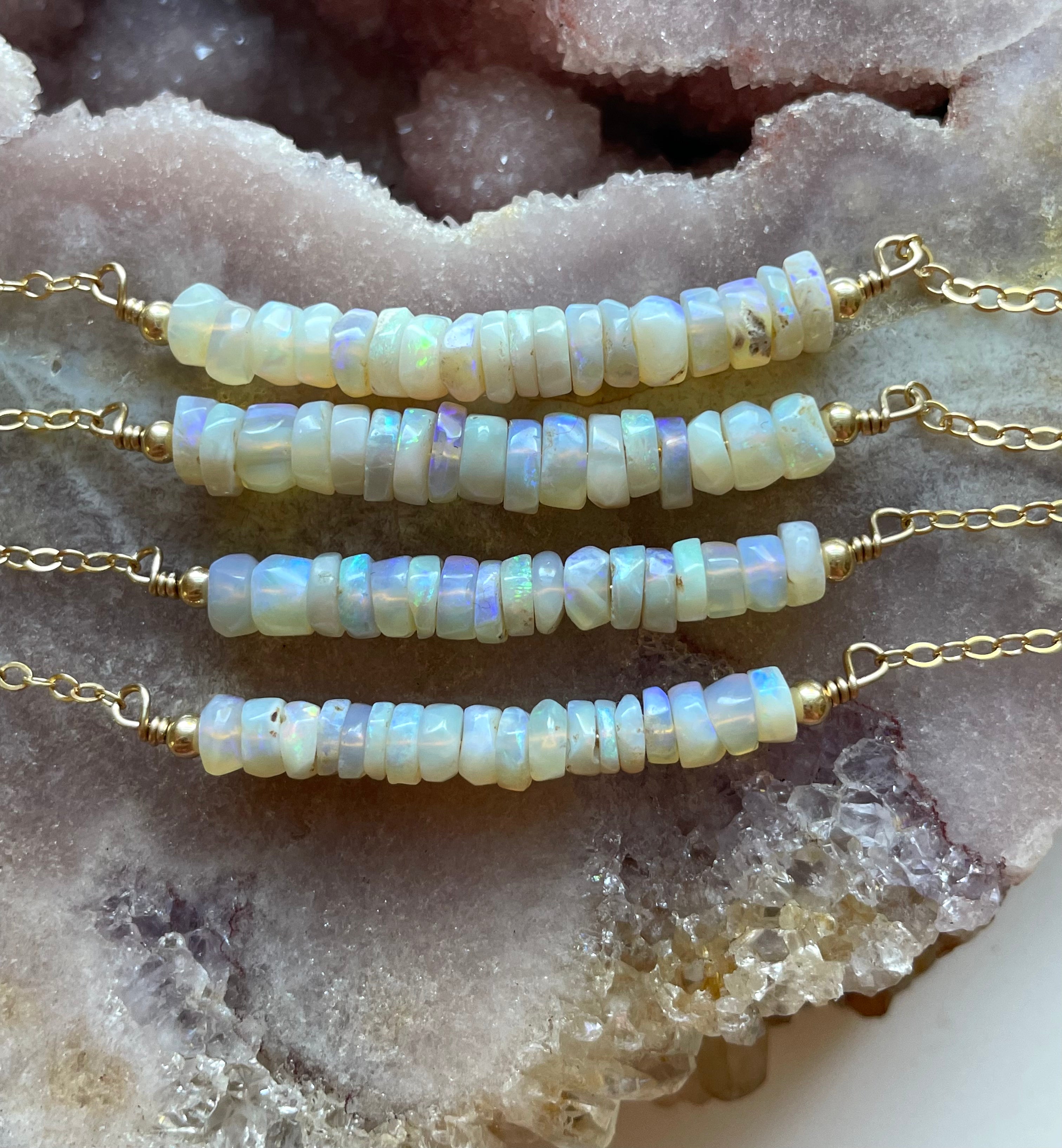Australian Opal Necklace - Sterling Silver or 14k Gold Filled Jewelry for Women | Elegant Gift for Birthday, Anniversary & Special Occasions