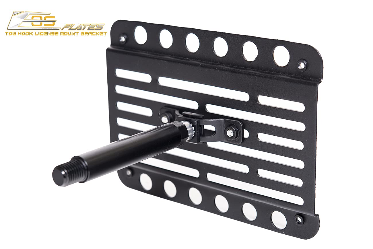 2002-2010 Porsche Cayenne 955 957 Front Bumper Tow Hook License Plate Relocator Bracket - EOS Plate Version 1 Replacement (Mid Size) | Perfect for Off-Roading, Car Shows & Custom Modifications