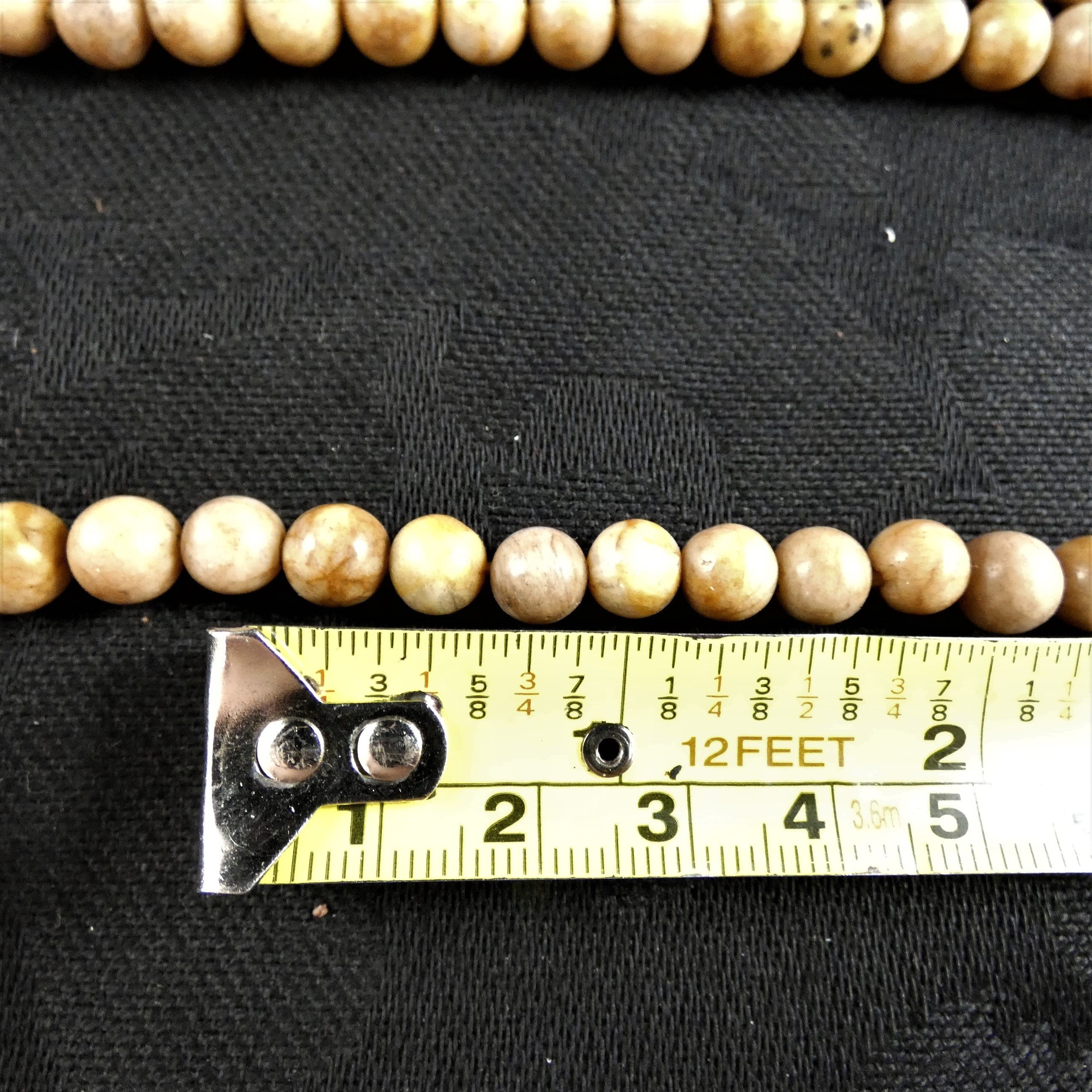 6mm & 8mm Round Brown Marble Bead Strands for Jewelry Making, DIY Crafts, and Home Decor - Natural Stone Beads for Necklaces, Bracelets, and Decorative Projects