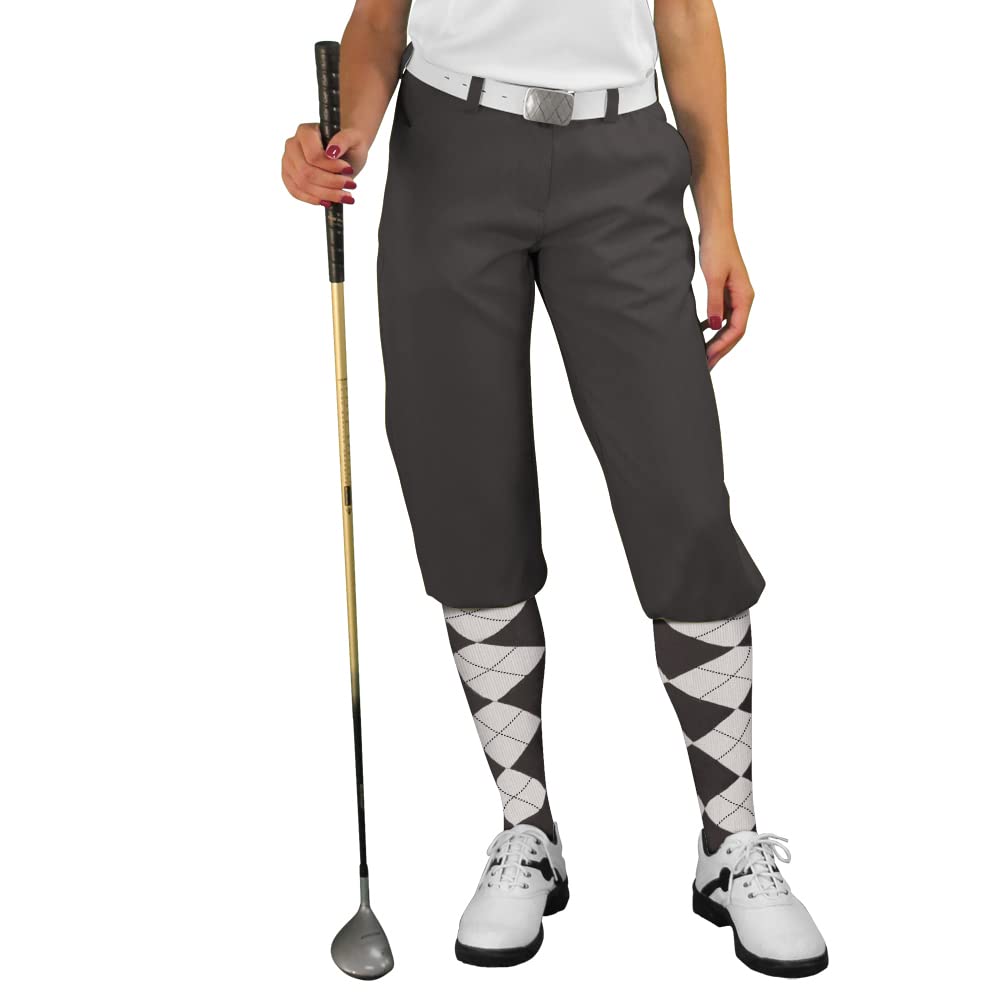 Charcoal Women's 'Par 3' Golf Pants - Stretch Microfiber Fabric for Comfort & Performance - Perfect for Golfing, Practice & Casual Wear