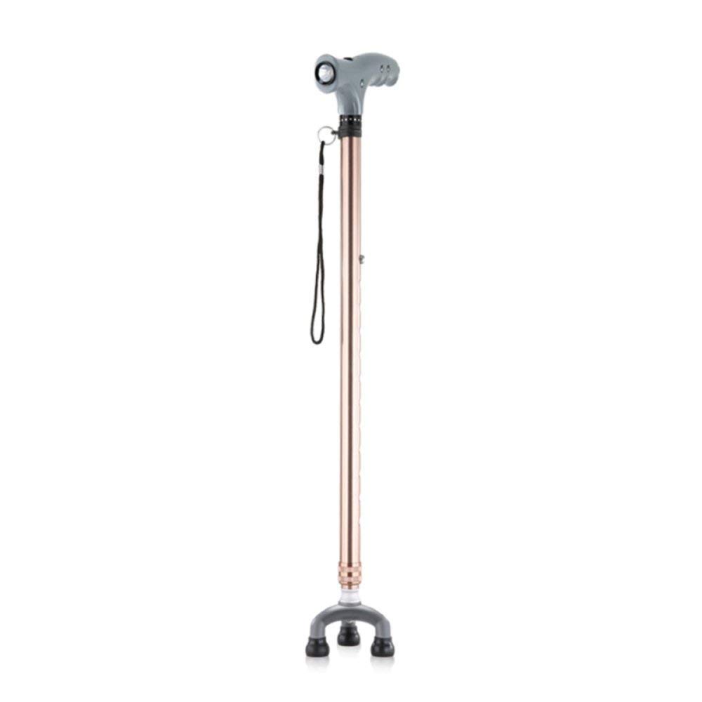 Adjustable Height Walking Stick for Elderly - Retractable, Durable & Illuminated Cane for Men & Women - Ideal for Fracture Recovery, Hiking & Daily Mobility Support