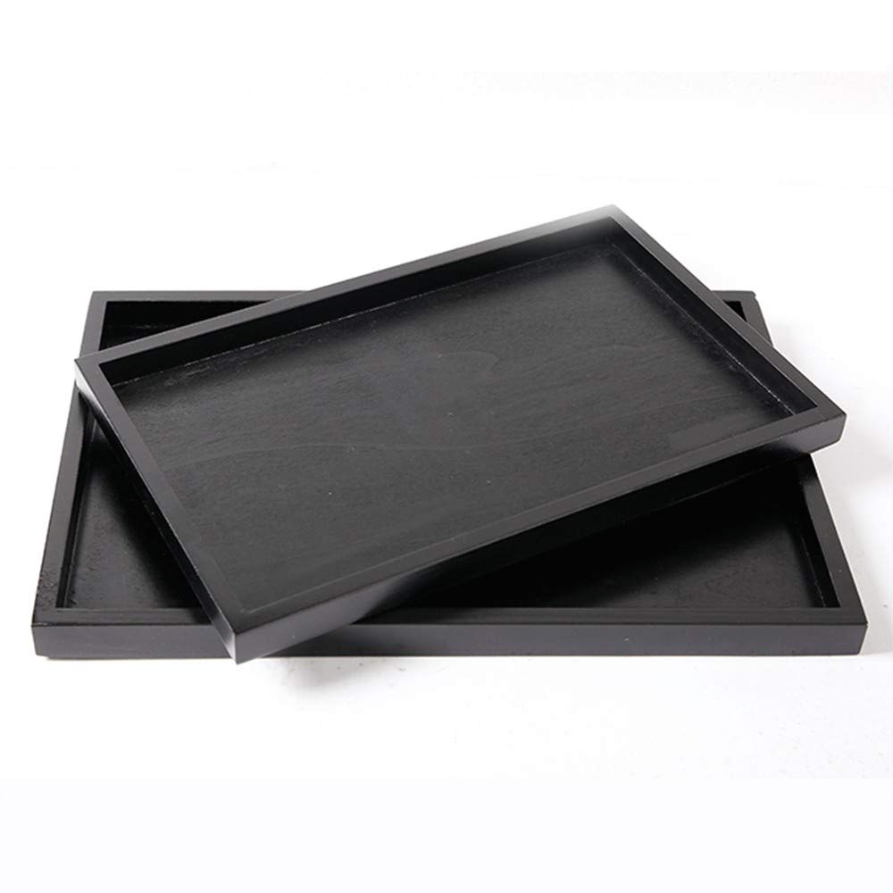 **Wooden Serving Tray with Handles & Raised Edges - Multipurpose Wood Platter for Fruits, Cheese, Breakfast, or Charcuterie - Perfect for Dining, Entertaining & Home Decor**