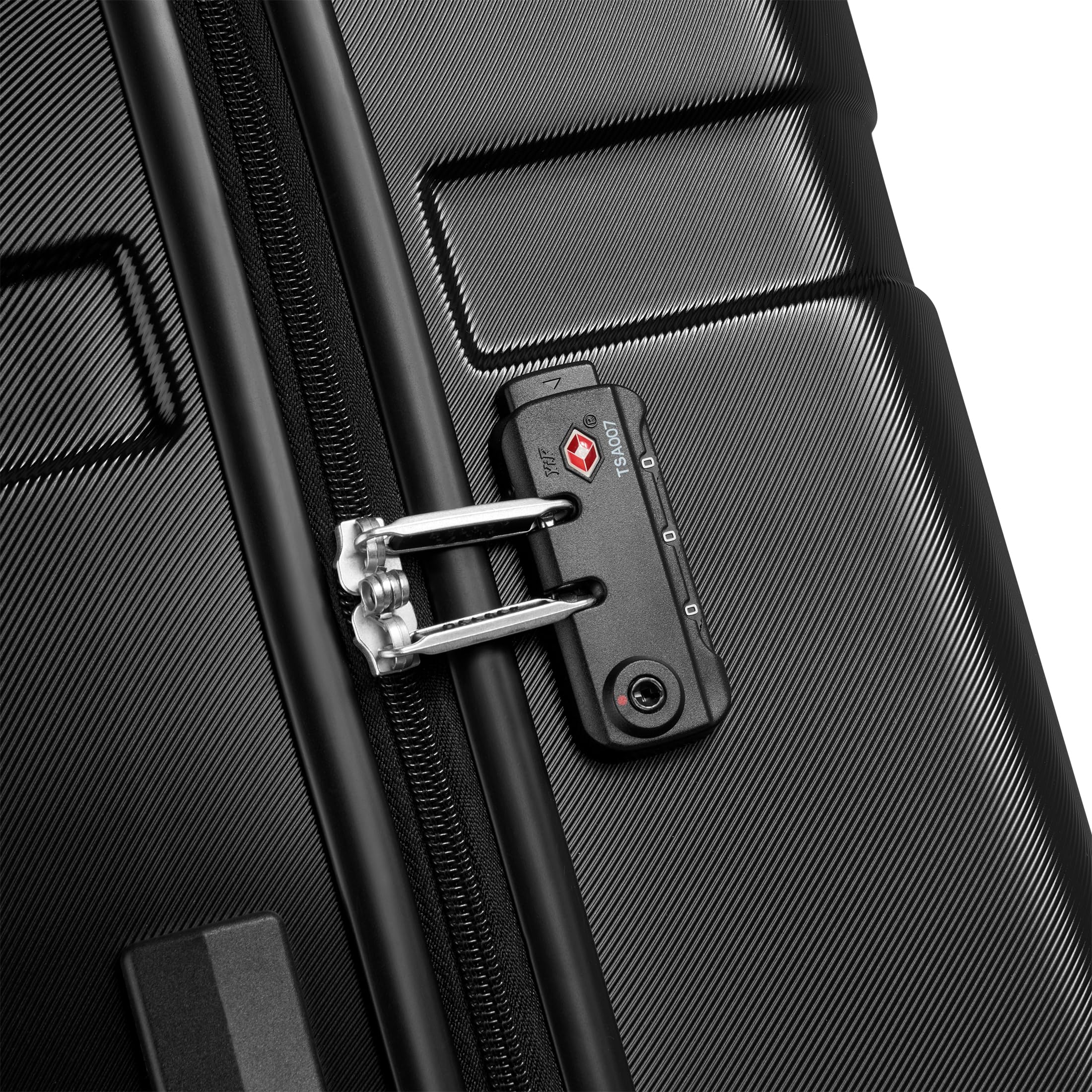 United Colors of Benetton 27 Inch Hardside Spinner Luggage - Black Checked Large Suitcase for Travel, Business Trips & Vacation Packing