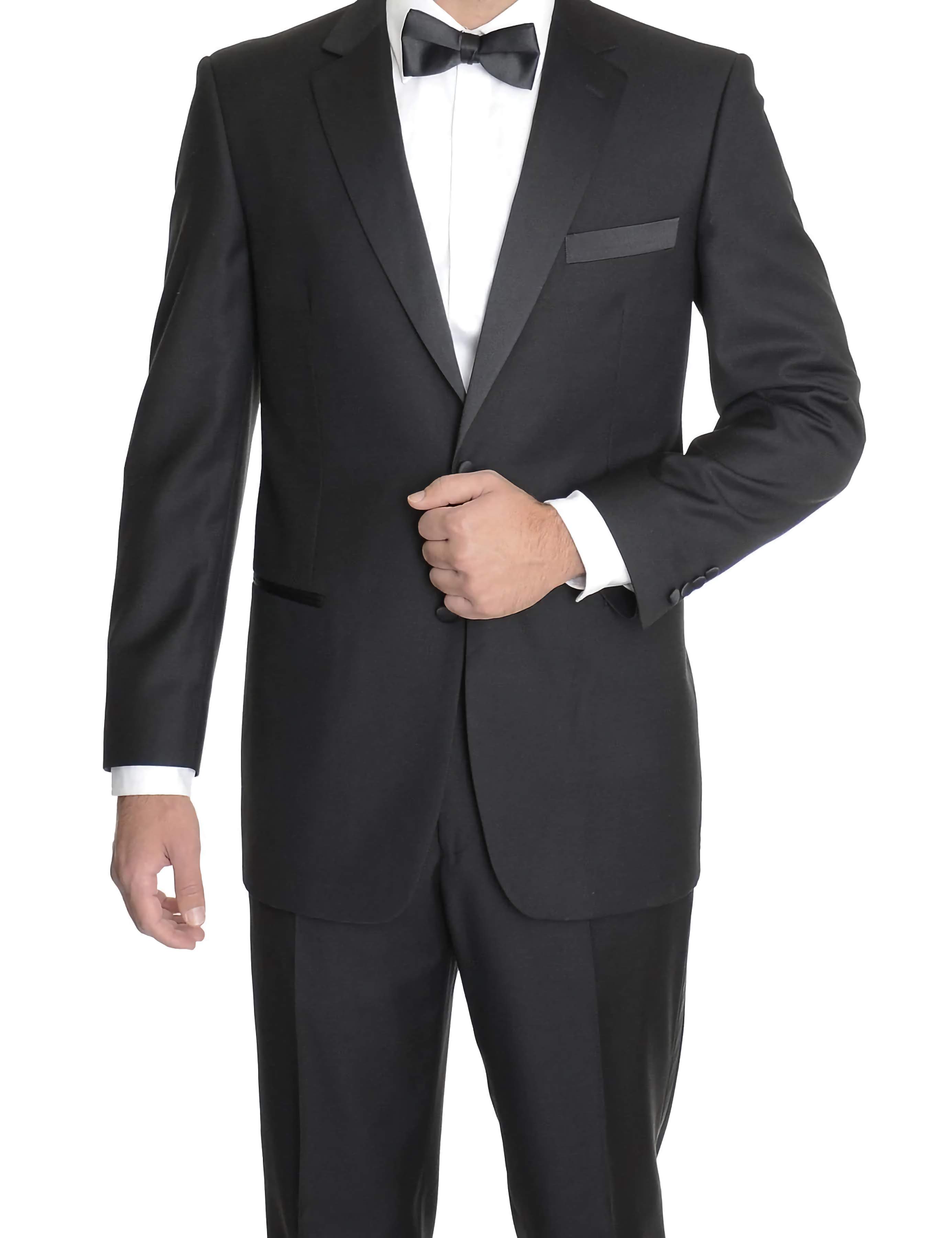 Classic Black 2-Piece Tuxedo Suit for Men - Slim Fit Formal Wear for Weddings, Prom & Evening Events