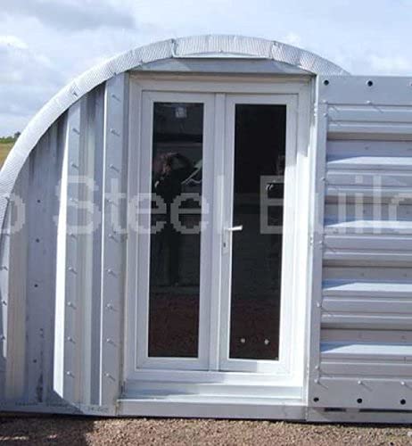 Premium Steel Metal Arch Building Kit - M10x12x8 Outdoor Storage Shed for Tools, Equipment & Garden Supplies | Durable Weather-Resistant Garage Shelter for Backyard, Farm & Workshop Use