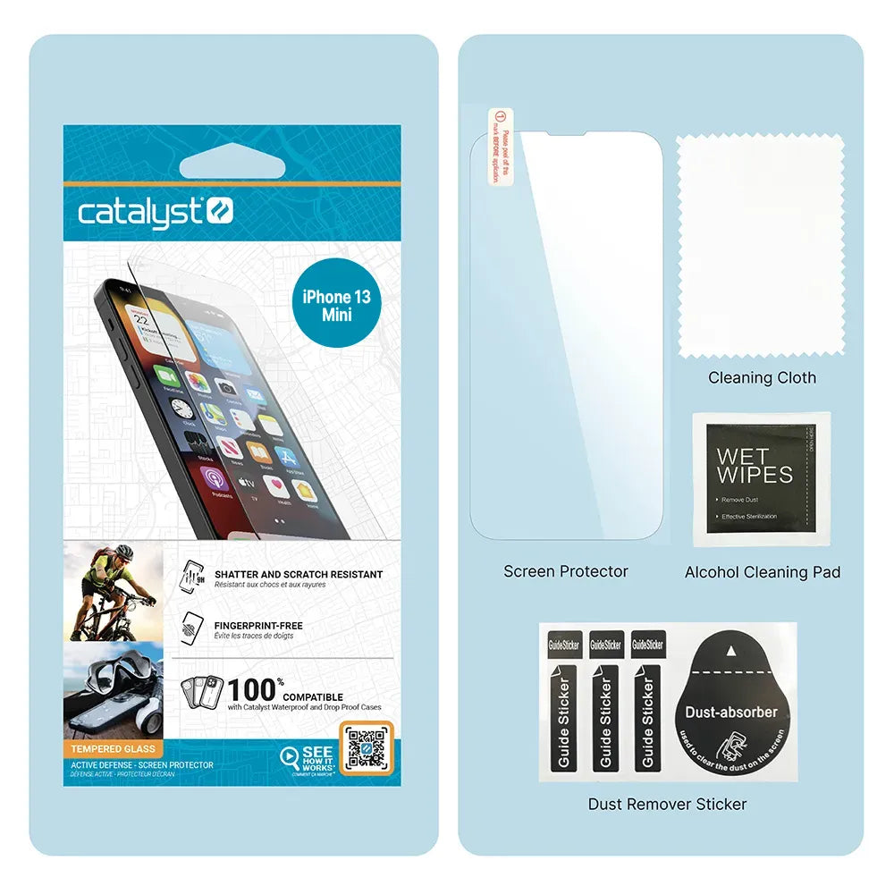 iPhone 13 Mini Tempered Glass Screen Protector - 9H Hardness, HD Clear, Anti-Scratch, Bubble-Free - Perfect for Everyday Protection & Gaming