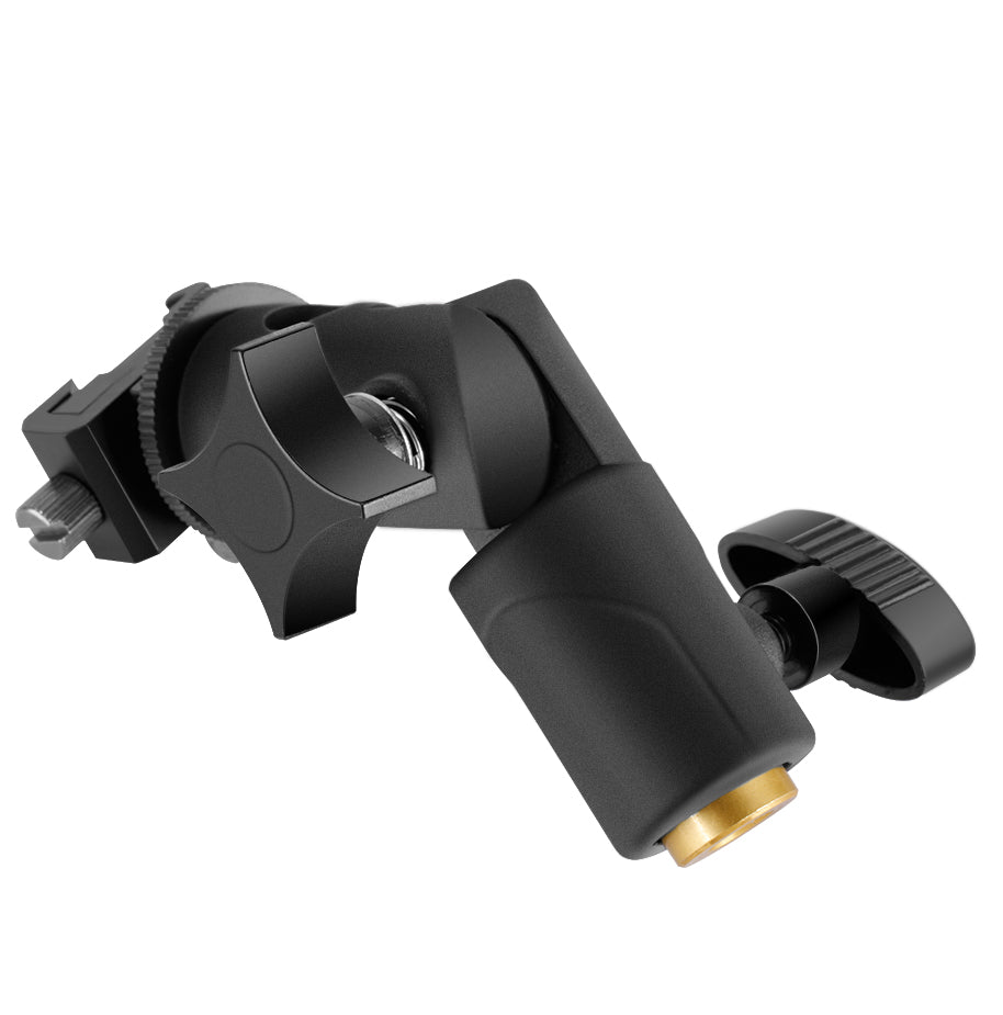 NEEWER Universal Flash Shoe Mount Bracket Type E - Compatible with DSLR Cameras, Speedlights & Umbrellas - Perfect for Studio Photography & On-Location Shoots
