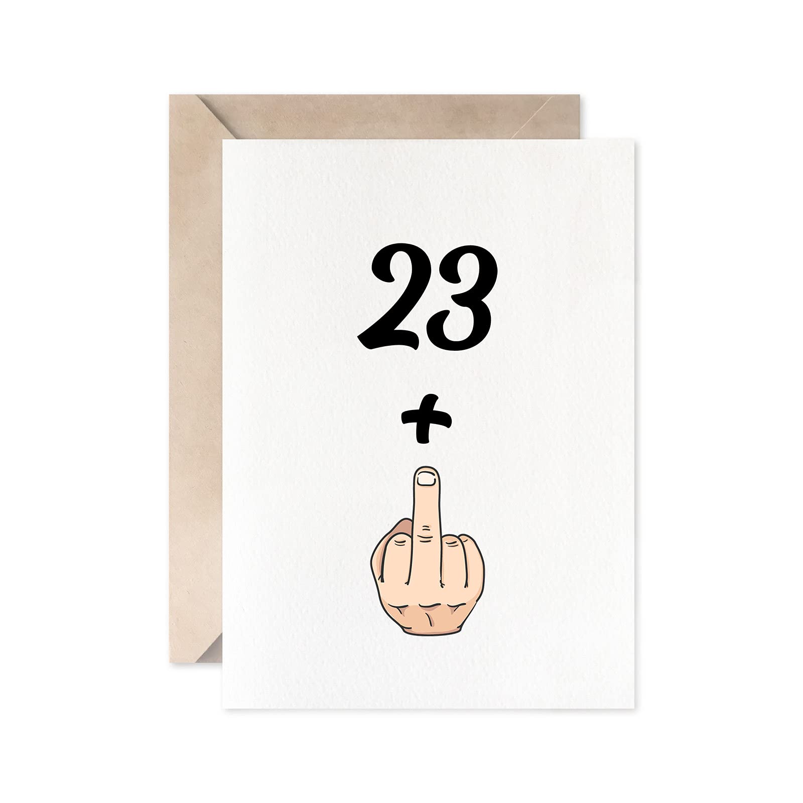 Funny 24th Birthday Card for Women & Men - 23+1 Joke Gift Card for 24 Year Olds - Perfect for Birthday Parties, Gag Gifts & Milestone Celebrations