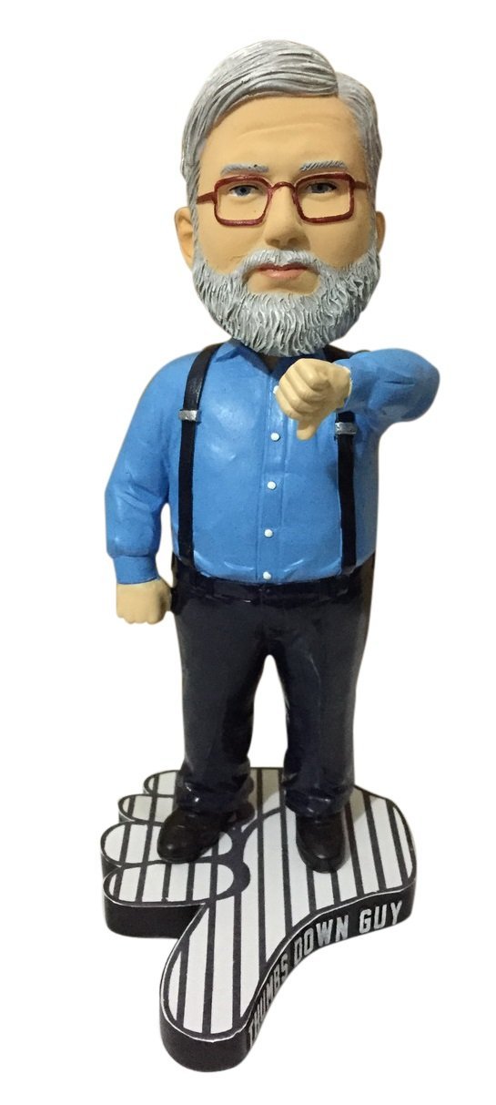 Thumbs Down Guy New York Gary Dunaier Bobblehead - Collectible Figurine for Sports Fans, Office Desk Decor, and NYC Memorabilia Collection