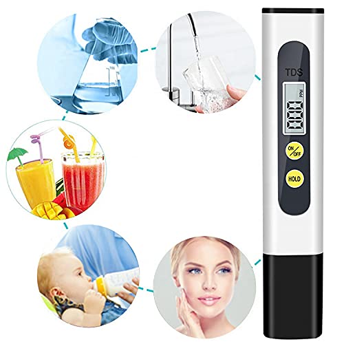 Premium Digital LCD TDS Water Quality Tester - Accurate PPM/EC/Temperature Measurement for Drinking Water, Aquariums, Hydroponics & Home Water Filtration Systems