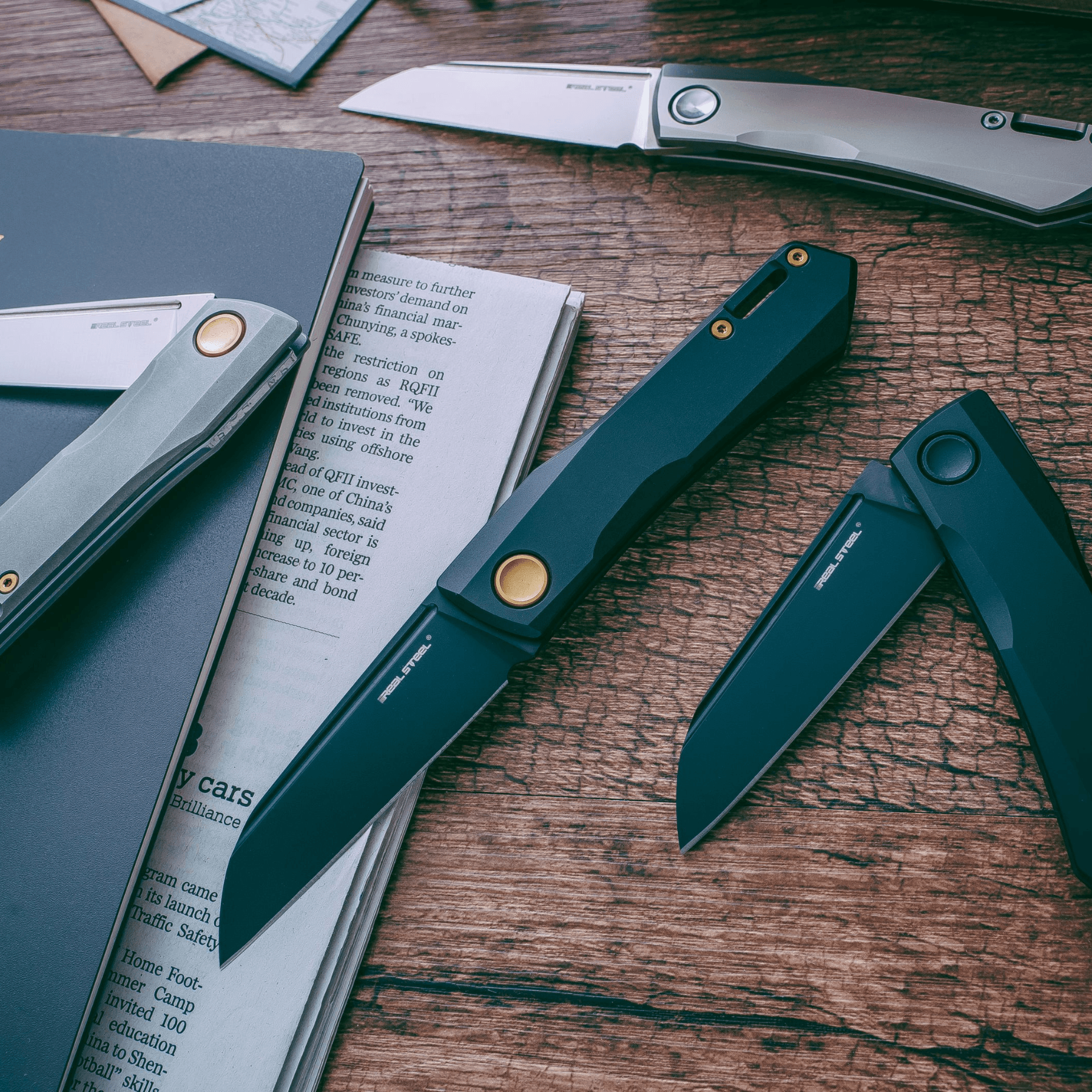 Solis Slipjoint Knife - Bead Blasted Blade & Titanium Handle - EDC Pocket Knife for Camping, Hiking, and Outdoor Adventures