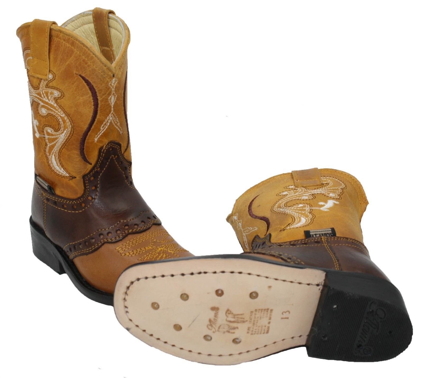 Kids' Leather Cowboy Boots for Boys & Toddlers - Animal Print Western Boots in Various Sizes | Perfect for Dress Up, Rodeo Events & Western-Themed Parties
