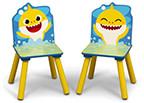Baby Shark Kids Table and Chair Set with Storage - Durable Plastic Toddler Furniture for Playroom, Learning & Snack Time - Perfect for Arts, Crafts & Preschool Activities