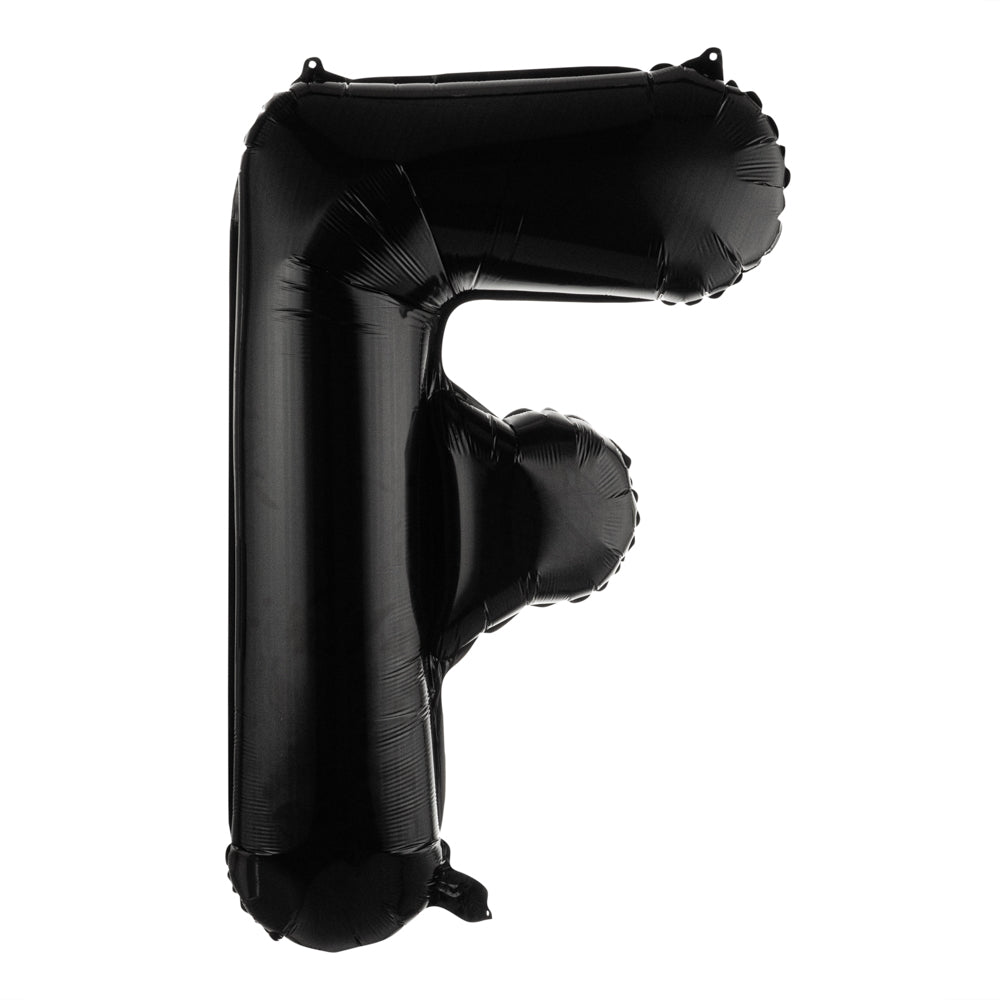 Balloonify Black Mylar Letter F Balloon - 40 Inch Large Foil Alphabet Balloon for Birthday Party Decorations, Graduation, Baby Shower & Wedding Events - 1 Count Box