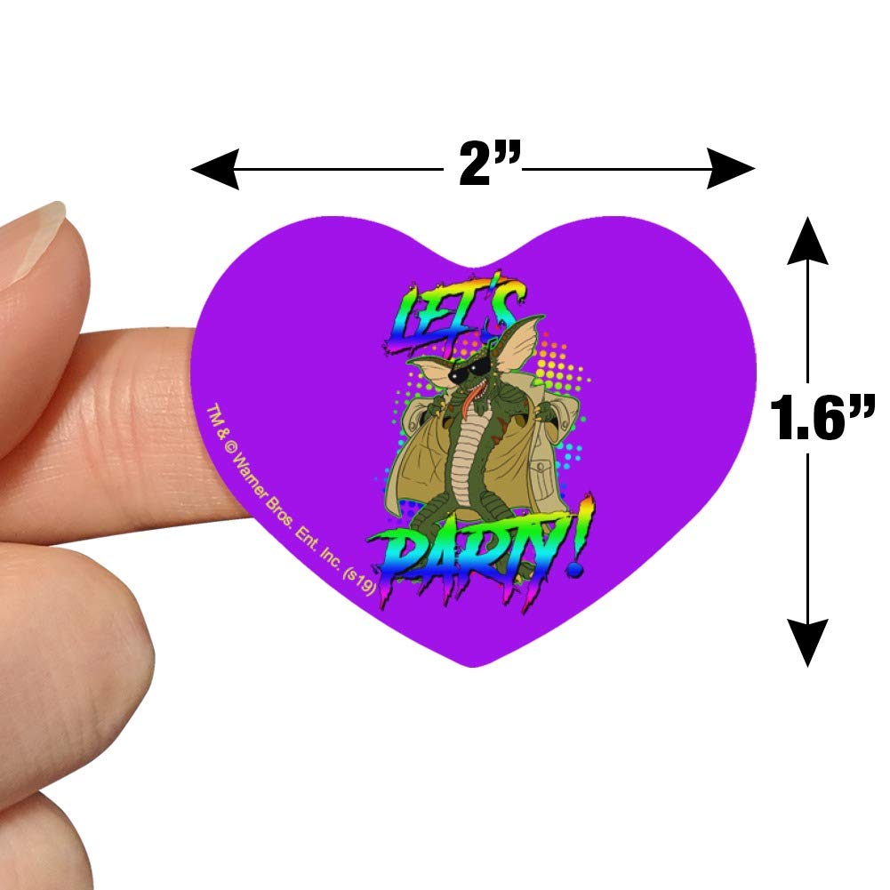 Gremlins Let's Party! Heart-Shaped Planner Stickers - Scrapbook, Calendar & Craft Decoration for DIY Projects, Bullet Journals, and Party Invitations