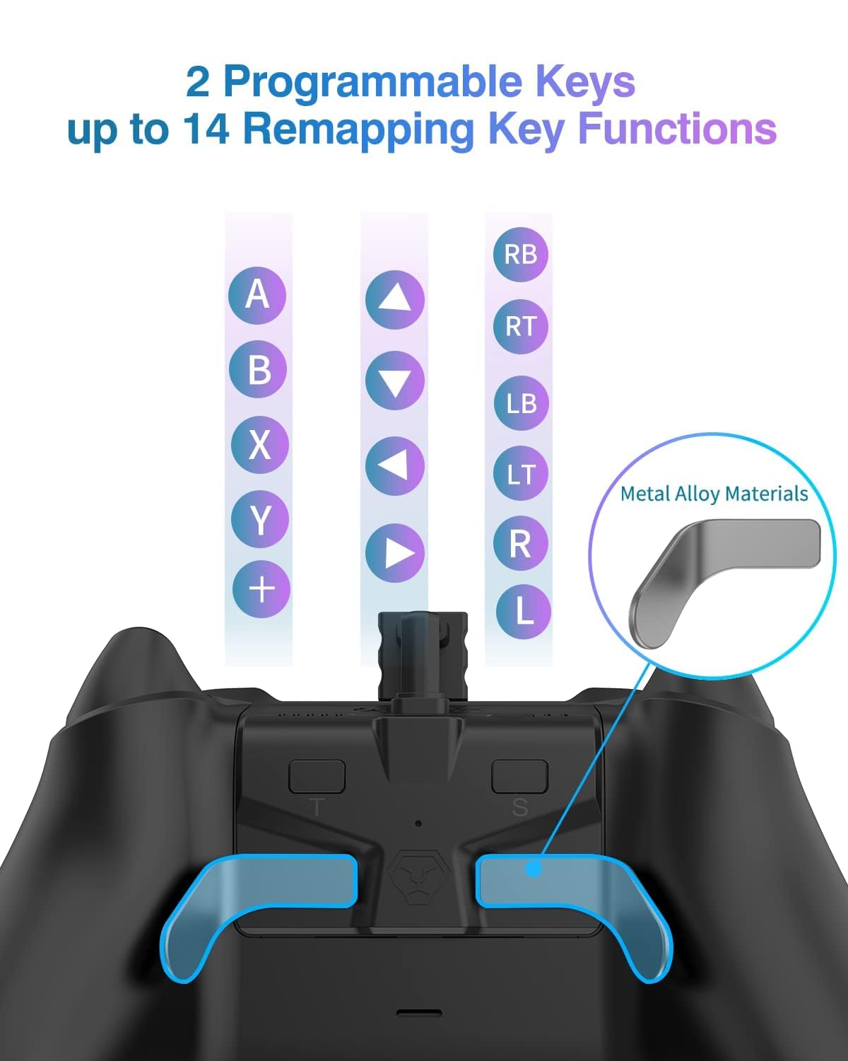 Xbox Series Controller Paddles - 2 Back Buttons, Memory Function for Gaming
