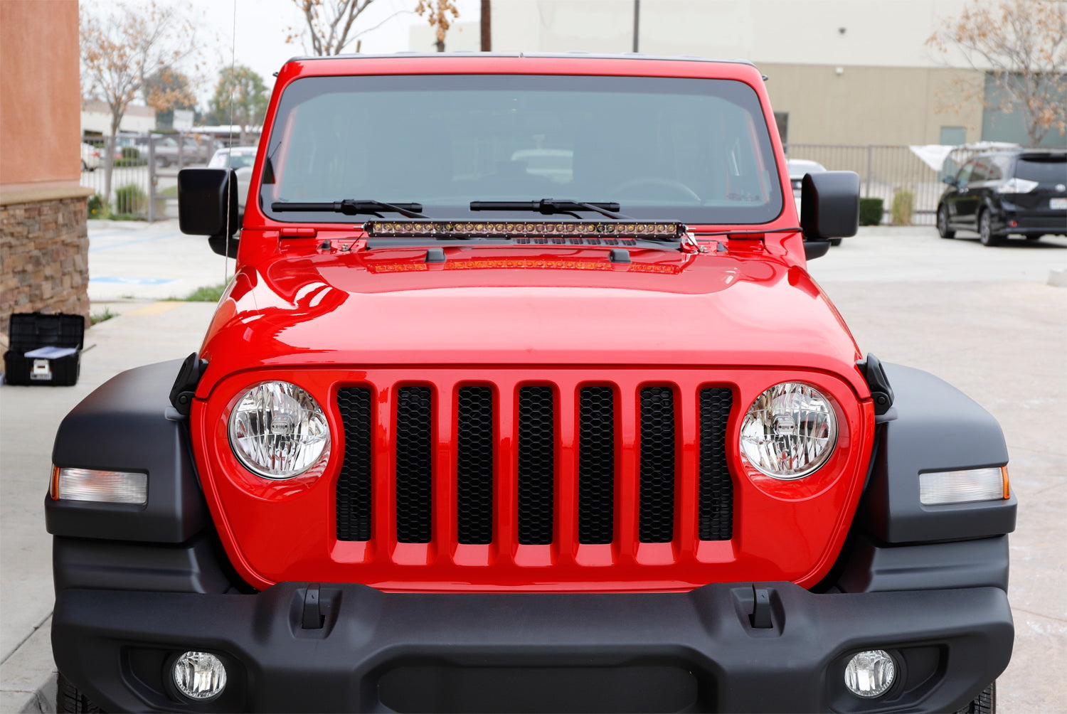 150W 30 LED Light Bar with Front Hood Top Bracket Wiring Kit for 2018+ Jeep Wrangler JL - Off-Road, Camping & Night Driving Lighting Upgrade