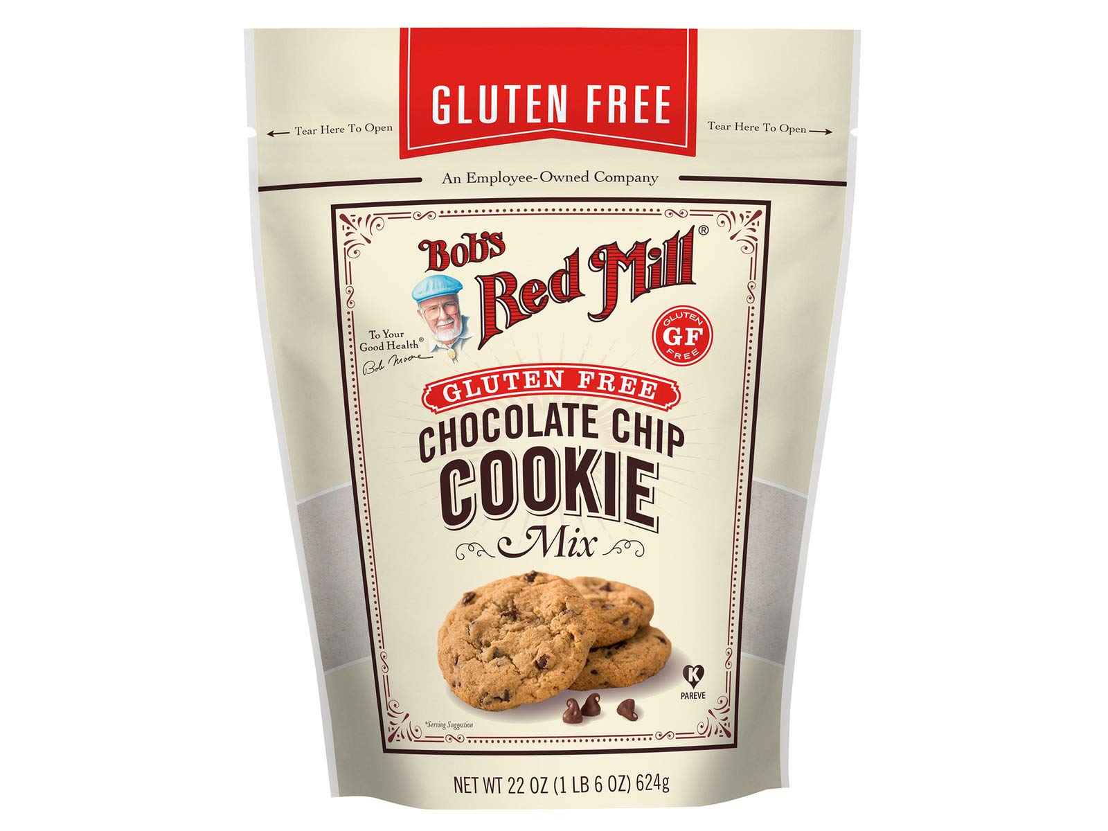 Bob's Red Mill Gluten Free Chocolate Chip Cookie Mix - 22 Oz (Pack of 4) | Easy Bake Cookies for Parties, Gifts & Family Treats | Vegan & Allergy-Friendly Dessert Mix