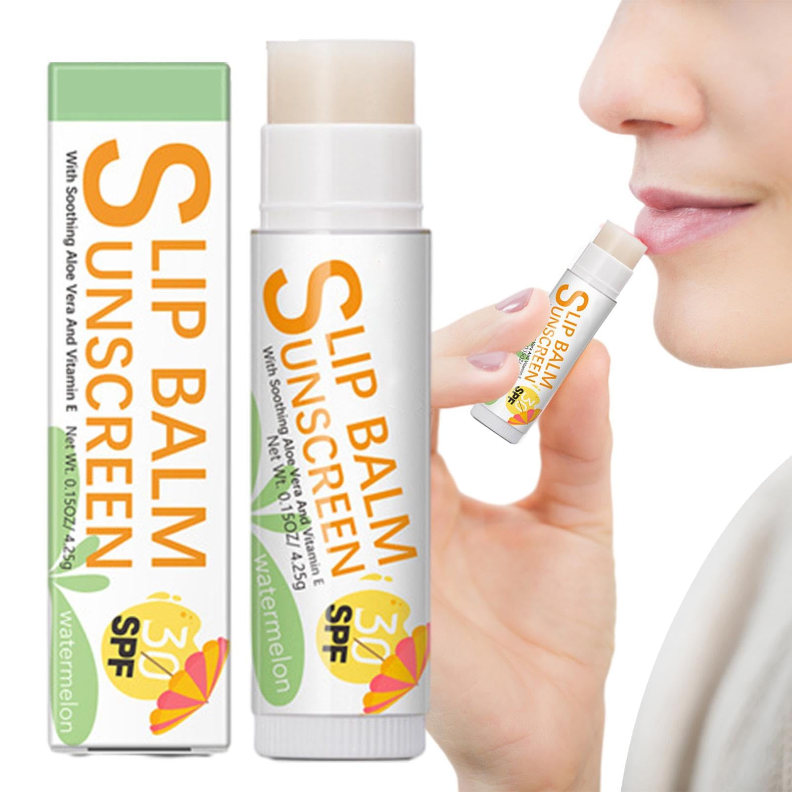 SPF 30 Lip Balm with Sun Protection - Hydrating & Moisturizing Lip Sunscreen for UV Protection - Travel Size Lip Balm for Dry, Chapped Lips - Perfect for Beach, Hiking & Outdoor Activities