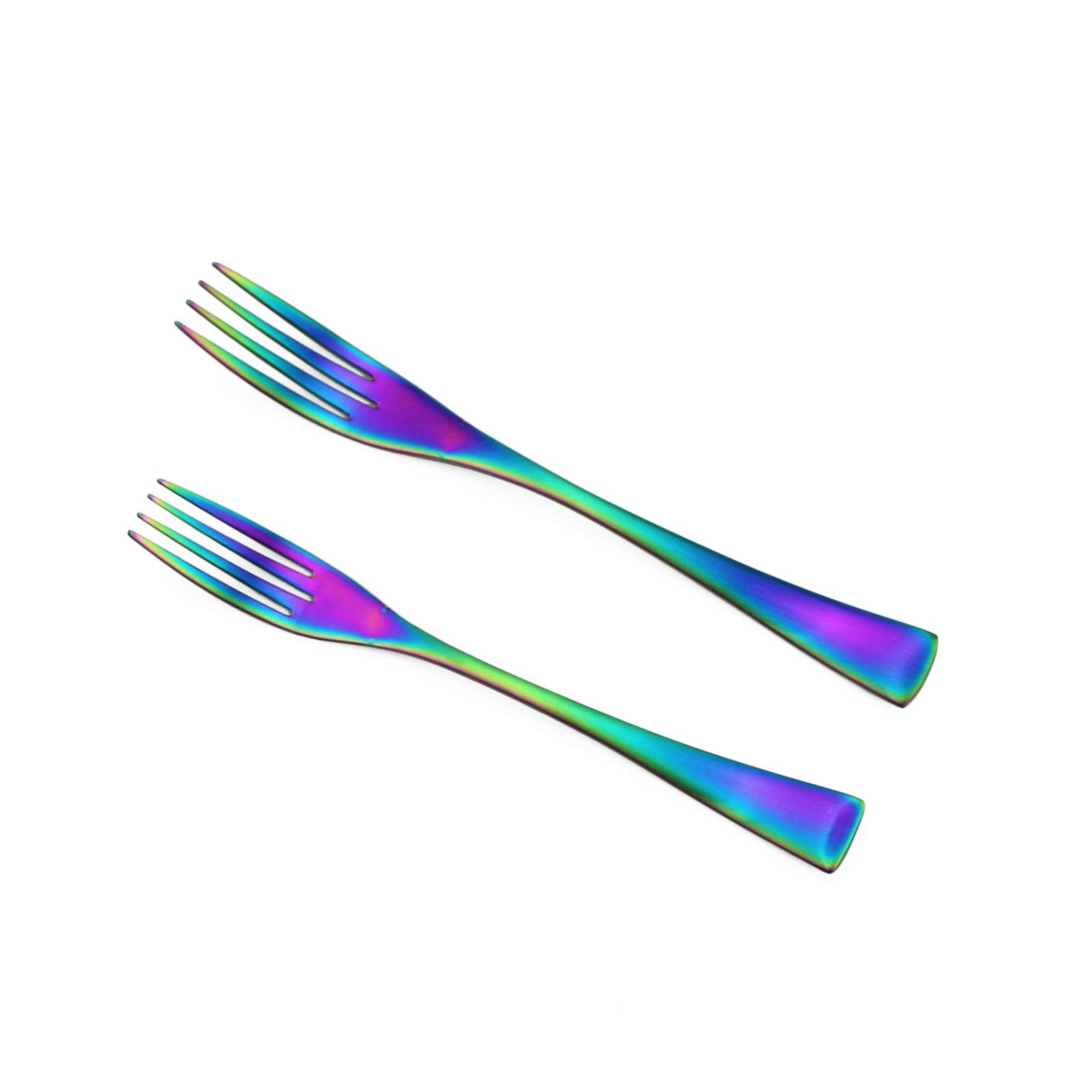Gugrida 28-Piece 18/10 Stainless Steel Flatware Set - Luxury Matte Rainbow Silverware for 4, Knife Fork Spoon Set, Dishwasher Safe, Elegant Dinnerware for Parties, Weddings & Daily Dining