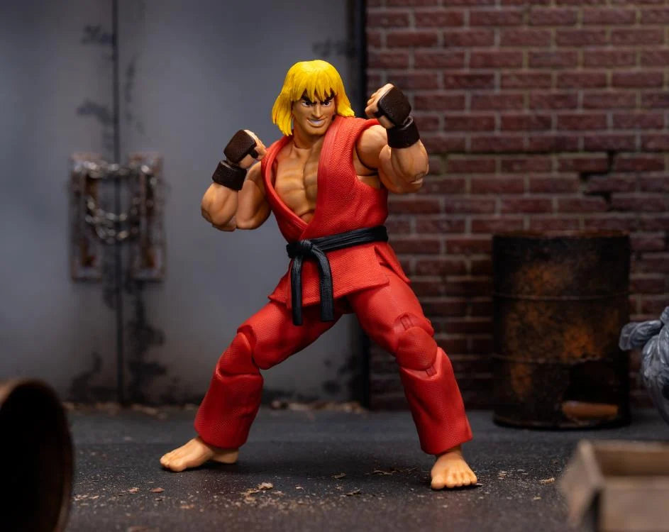 Street Fighter Ken Masters Action Figure - 12-Inch Collectible Toy for Fans, Video Game Merchandise - Perfect for Display, Cosplay, and Gaming Enthusiasts