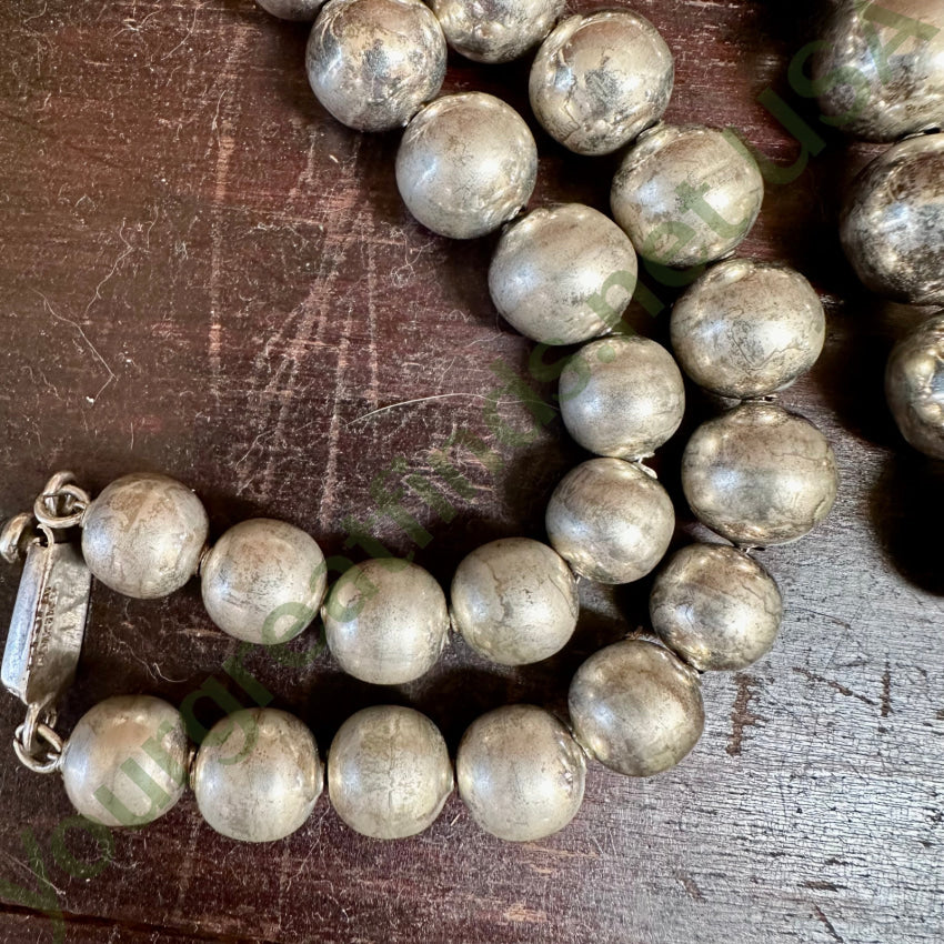 Taxco Sterling Silver Pearls Necklace - 28 Inch Elegant Pearl Jewelry for Women | Perfect for Weddings, Parties & Special Occasions