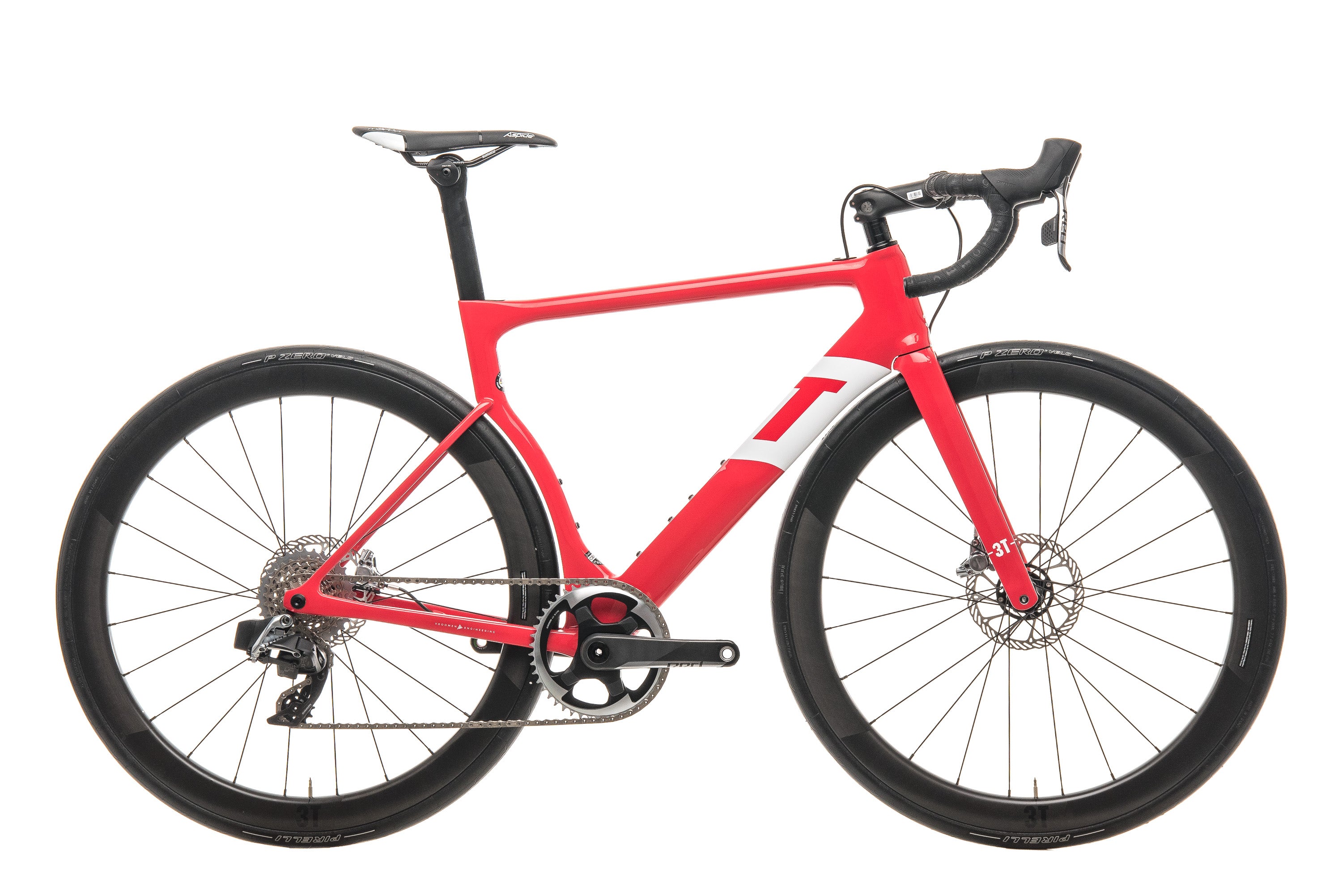 2020 3T Strada Team Red AXS eTap Road Bike - Medium Size | High-Performance Carbon Frame, Wireless Shifting | Ideal for Racing, Endurance Rides & Road Cycling Adventures