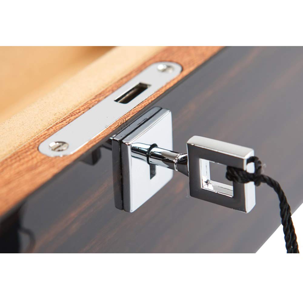 Premium Wooden Jewelry Storage Box with Lock - 15 Compartment Organizer for Rings, Necklaces & Watches | Removable Tray & Cushion | Perfect for Home, Travel & Gift Giving