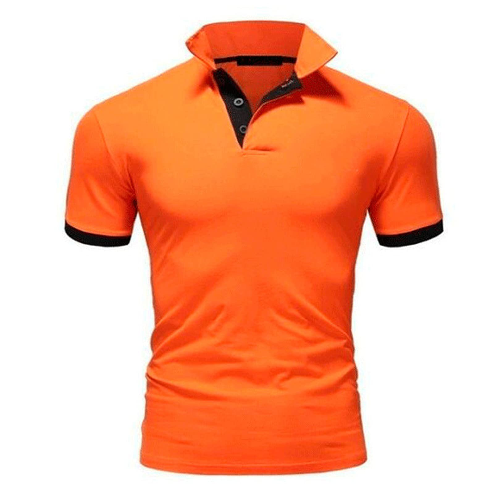Wintialy Men's Slim Fit Short Sleeve T-Shirt - Casual Contrast Color Patchwork Tee for Everyday Wear, Work & Outings