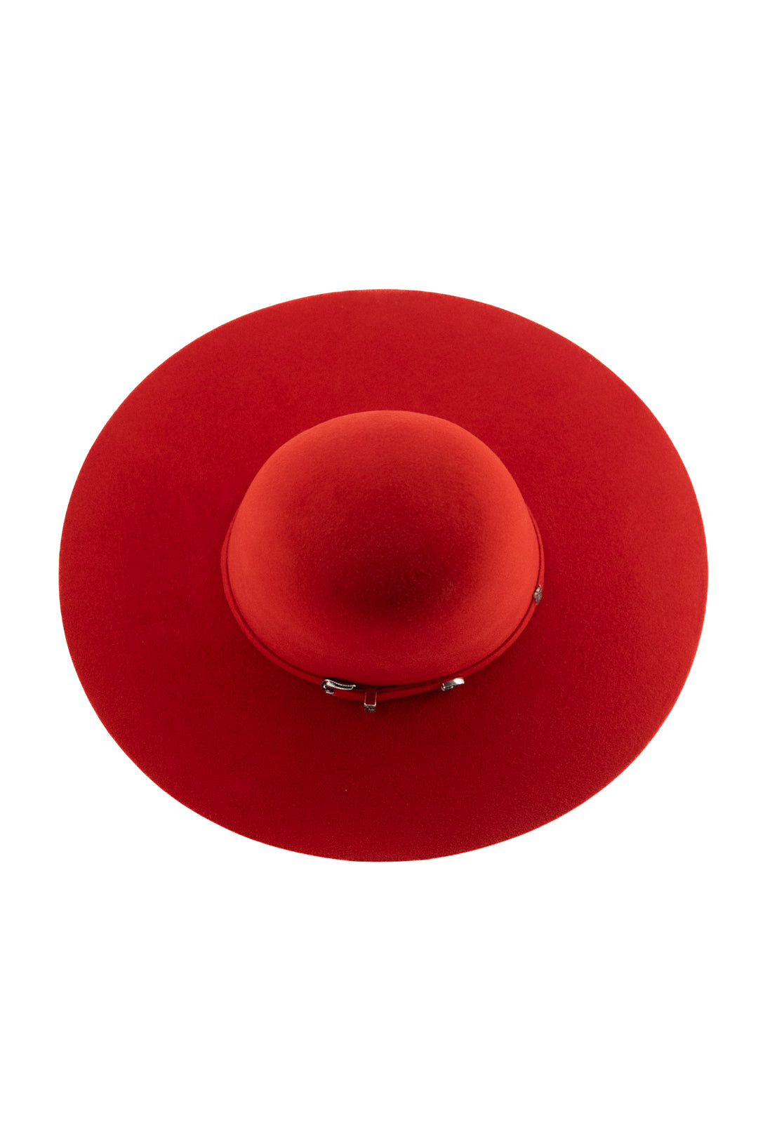 Rock'em 4X Red Open Crown Felt Cowboy Hat for Men - Western Style Rancher Hat with Wide Brim - Perfect for Rodeo, Country Music Festivals & Outdoor Adventures