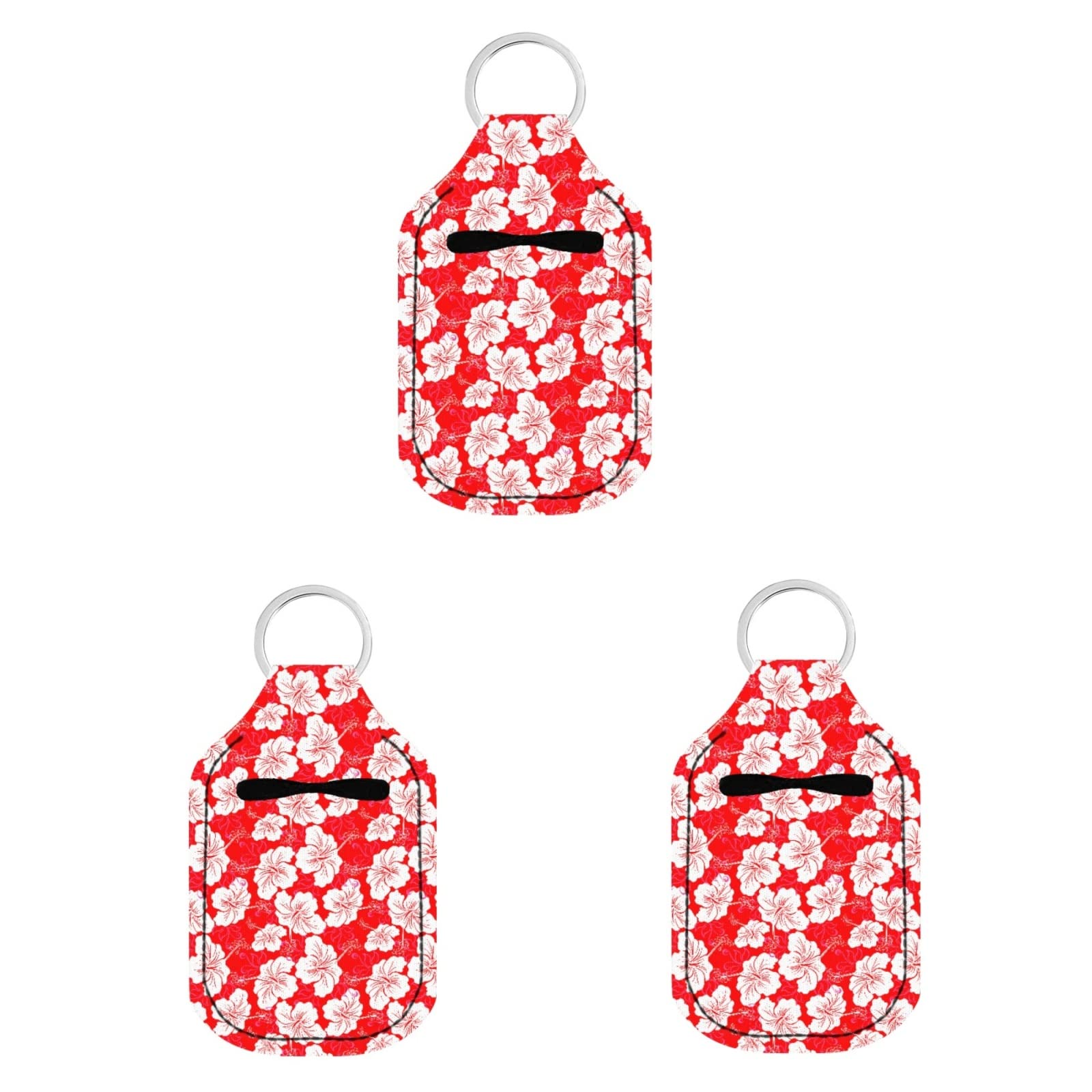 Dreaweet 3-Pack Portable Hand Sanitizer Holder & Lip Balm Keychain - Travel Size Mini Sanitizer Holder for Purse, Backpack, Gym Bag - Perfect for School, Office, Travel and Daily Use