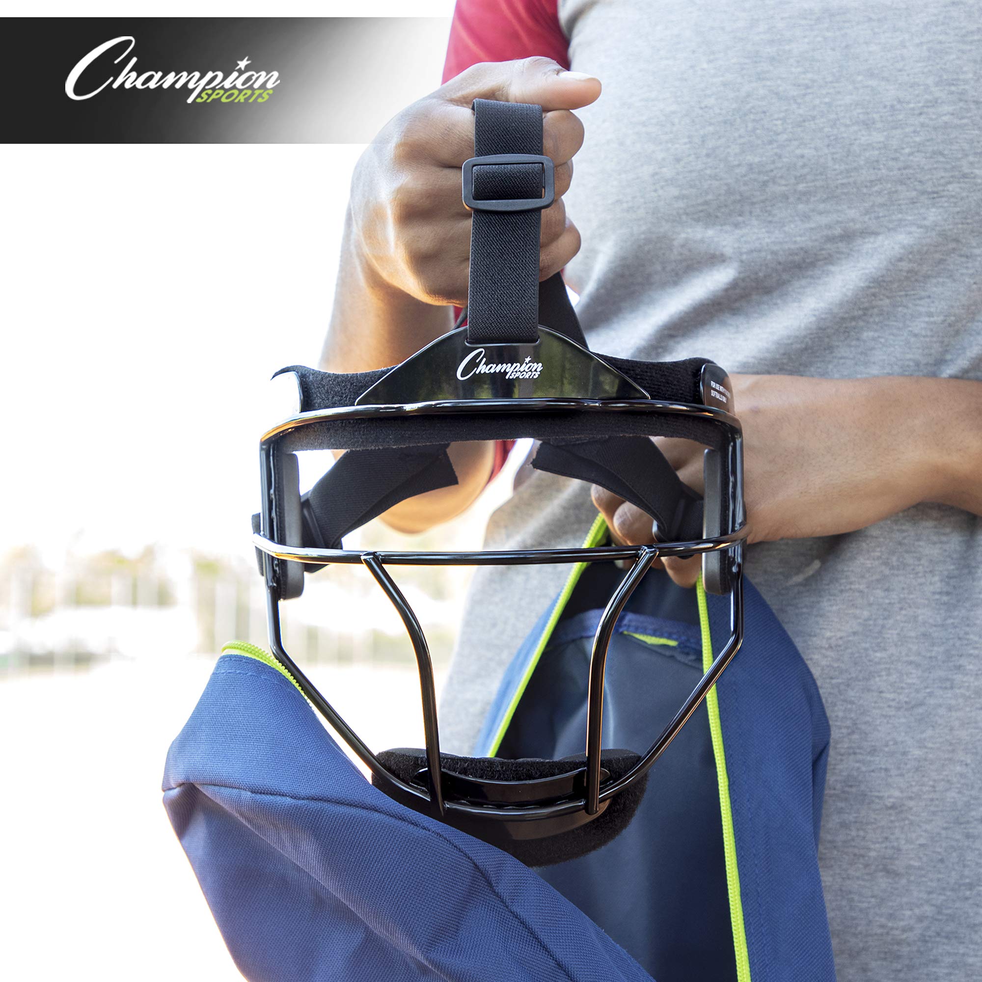 Champion Sports Steel Softball Face Mask for Adults - Durable Baseball Fielders Mask & Head Guard - Premium Protective Gear for Indoor/Outdoor Games - Ideal for Softball, Baseball & Training Practice