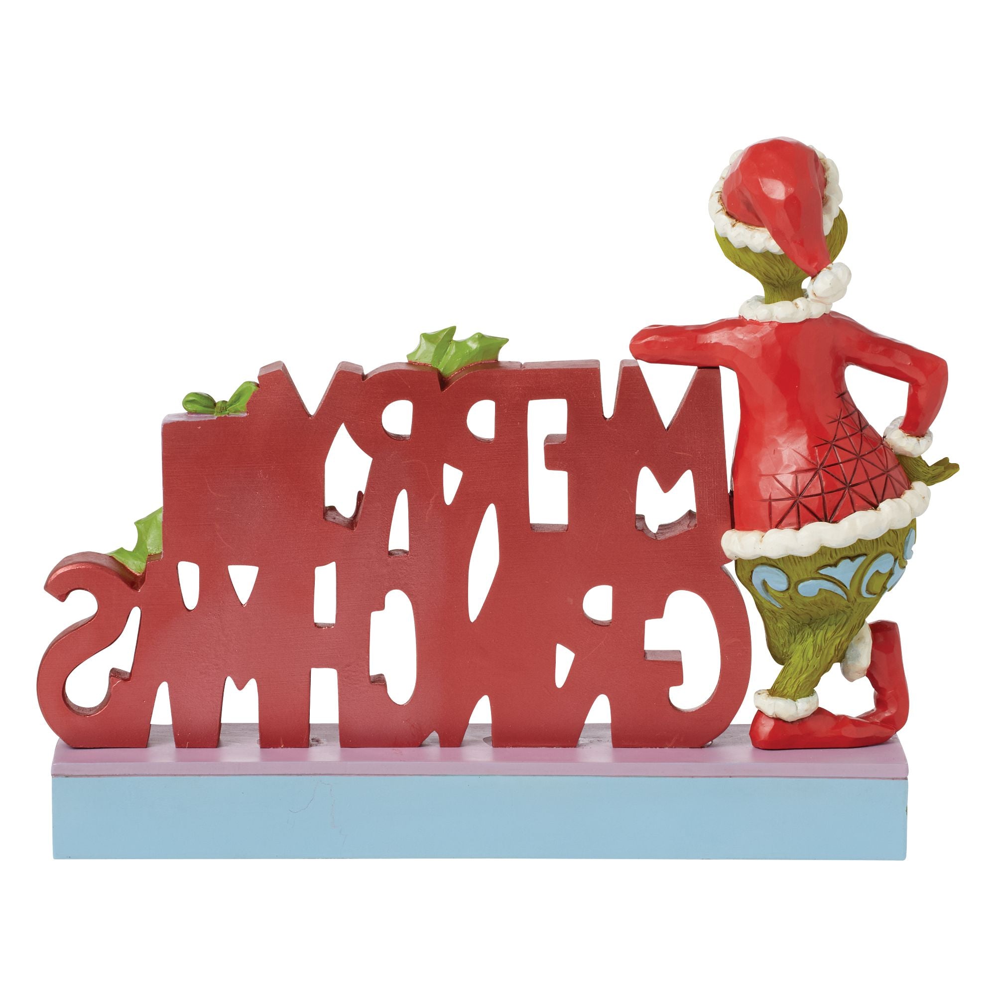 Grinch Merry Grinchmas Word Art - Festive Christmas Decor for Home, Office & Holiday Parties - Perfect for Xmas Tree Ornaments, Wall Decor & Gift Giving
