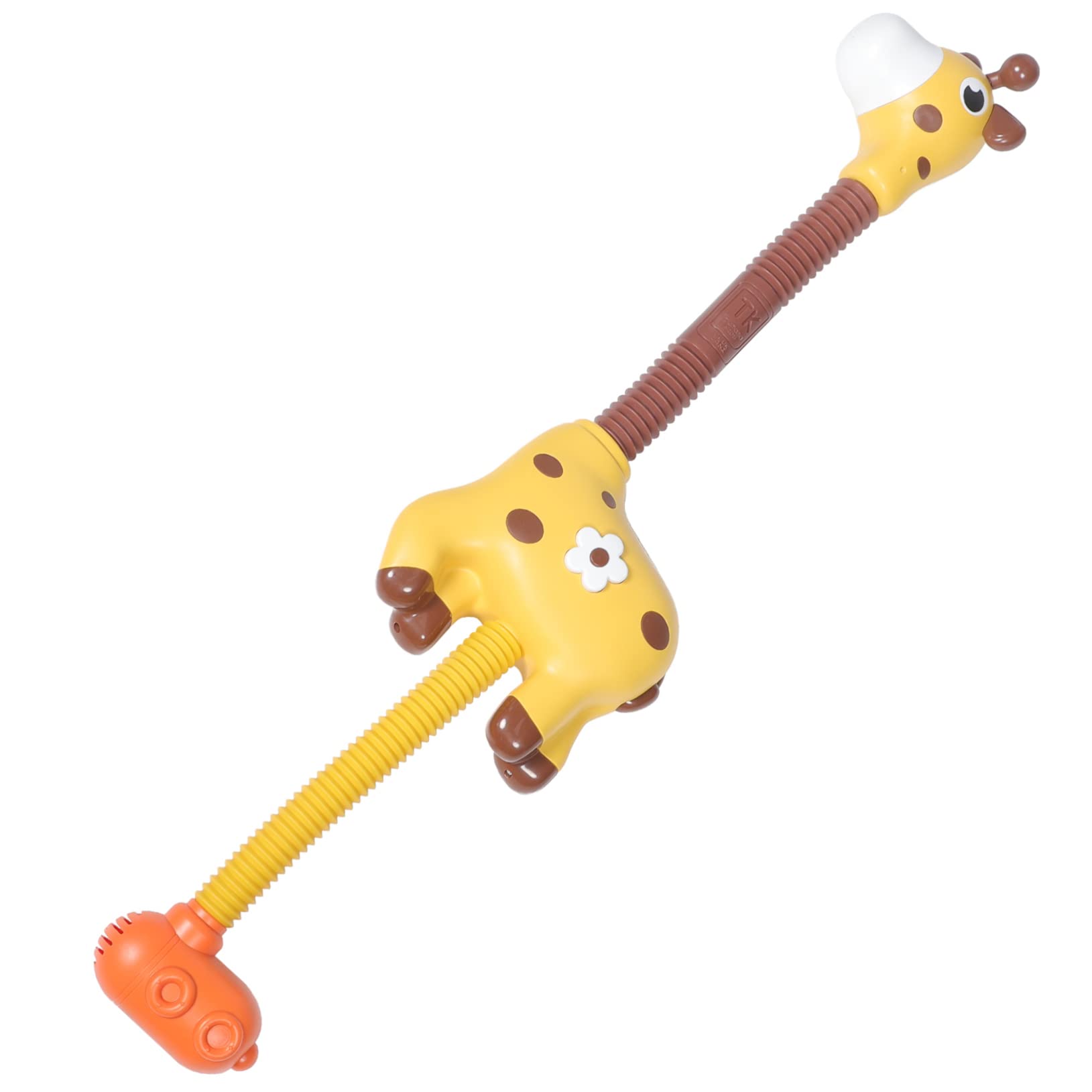 Angoily 2-Pack Giraffe Shower Head Bath Toys for Kids - Fun Animal-Themed Bath Sprayer with Adjustable Water Flow - Perfect for Toddler Bathtime Play & Sensory Development (Yellow Plastic)