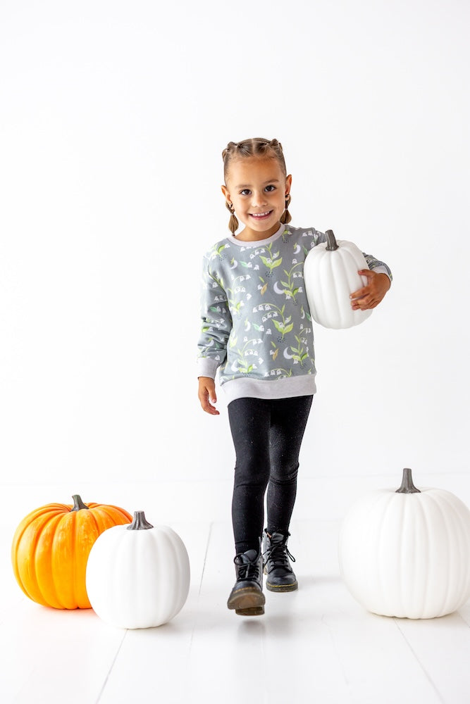 Boo Bells Kids' Crewneck Sweatshirt - Soft Cotton Pullover Hoodie for Boys & Girls - Cozy Casual Wear for School, Playdates & Family Outings