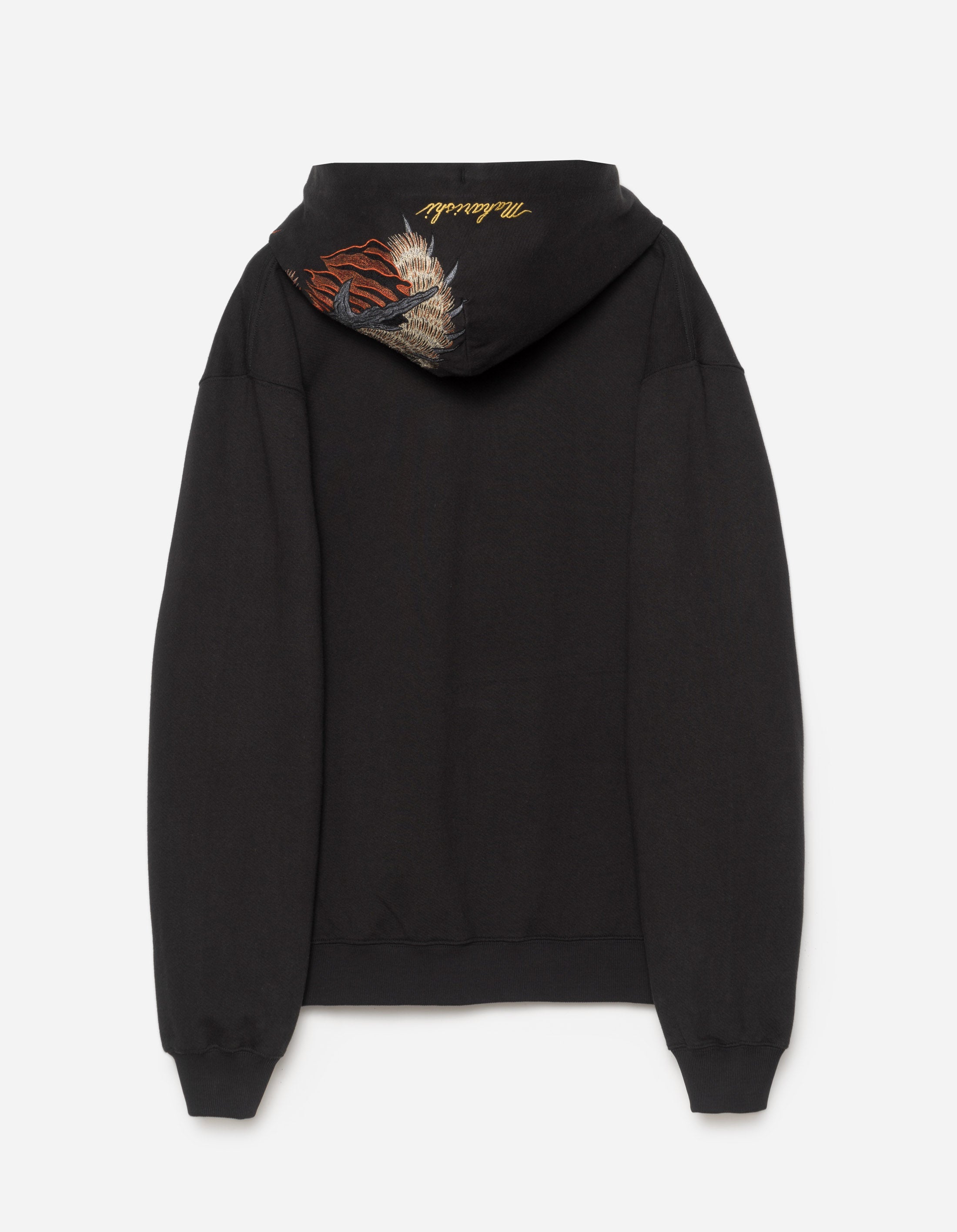 Men's 6096 Tiger Dragon Print Hooded Sweatshirt - Black Pullover Hoodie for Streetwear, Gym & Casual Outfits