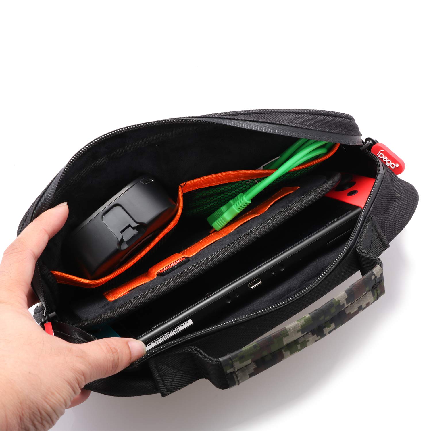Premium Nintendo Switch Carrying Case - Large Capacity Travel Storage Bag for Nintendo Switch, Switch Lite & Accessories with Adjustable Shoulder Strap | Crossbody & Shoulder Bag for Gaming, Travel & Daily Commute