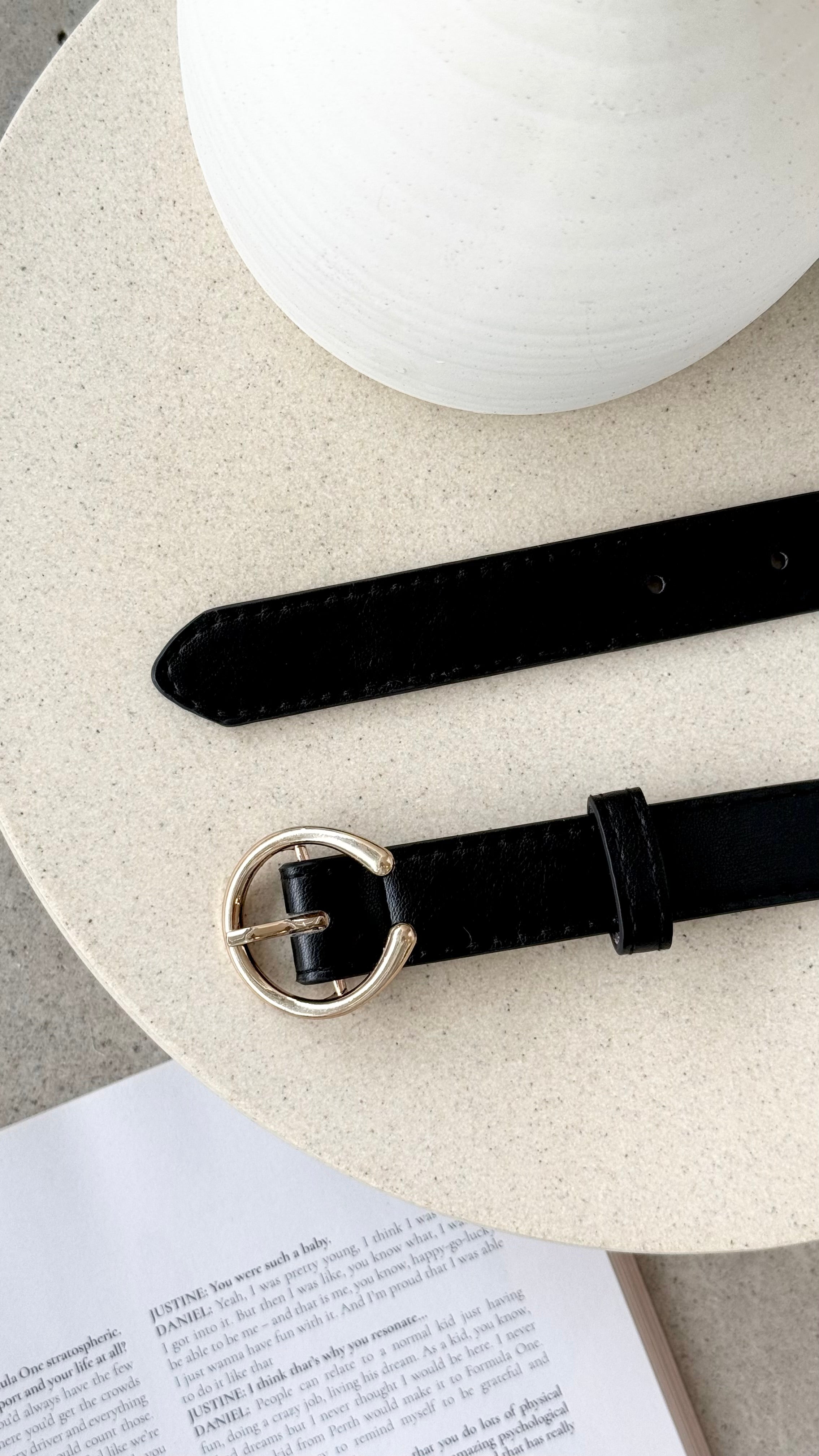 Calyn Belt for Men & Women - Stylish & Durable Black Leather Belt for Casual & Formal Wear | Perfect for Office, Business, and Everyday Use