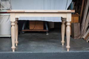 Osborne English Country Dining Table Legs - Set of 4 Unfinished Knotty Pine Wood Legs for Dining Tables & Desks | Ready to Stain | Perfect for Farmhouse, Rustic & DIY Furniture Projects