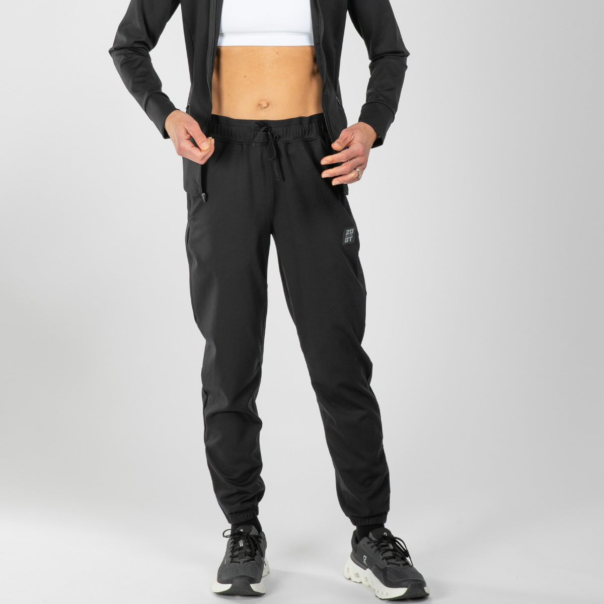 Women's High-Performance Running Tights - Breathable & Moisture-Wicking Workout Leggings for Athletes (Jet Black) | Ideal for Gym, Jogging & Yoga Training