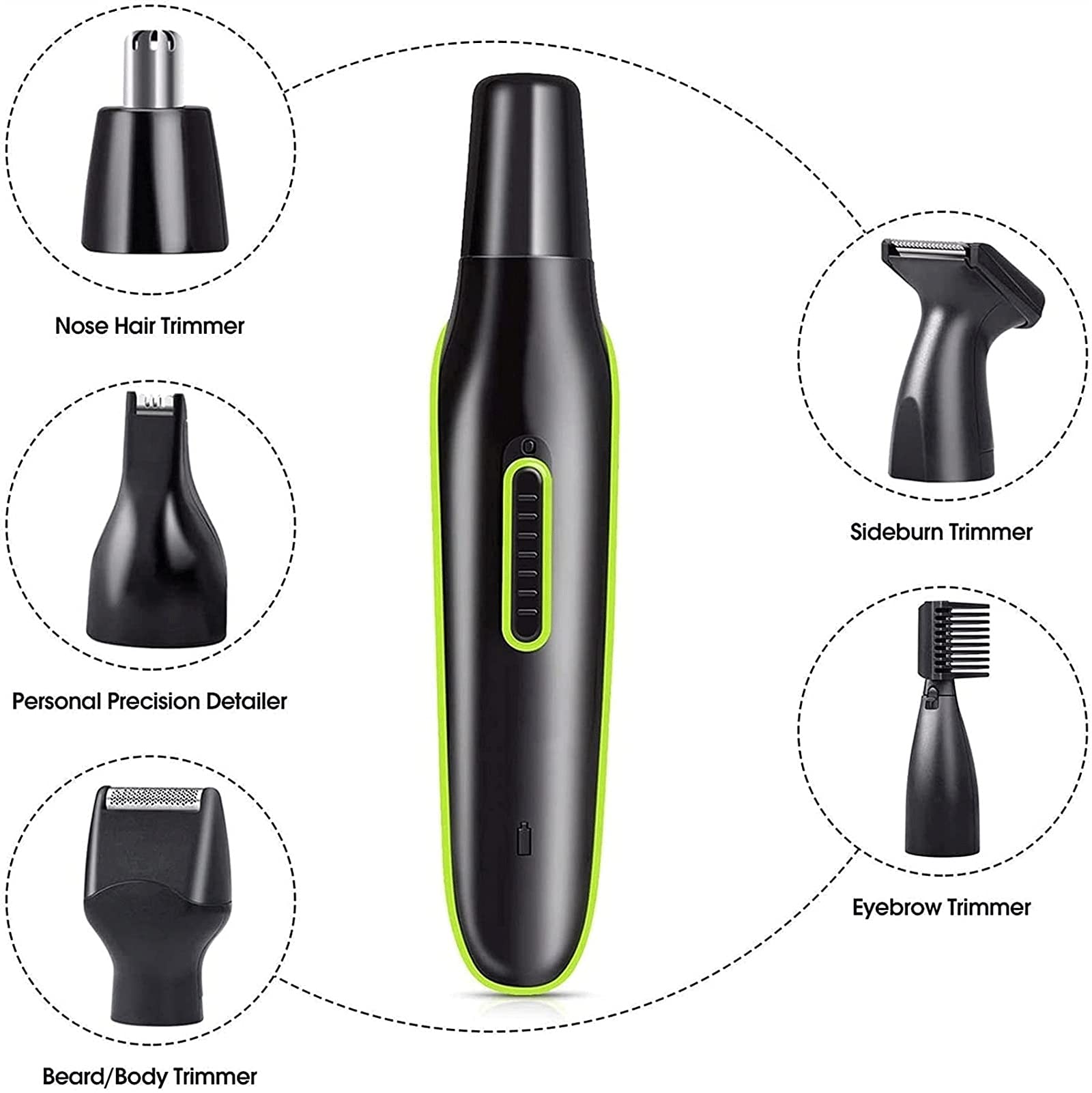 Professional Electric Nose Ear Hair Trimmer for Men & Women - Waterproof Eyebrow & Facial Hair Grooming Kit - Perfect for Travel, Home Use & Personal Grooming