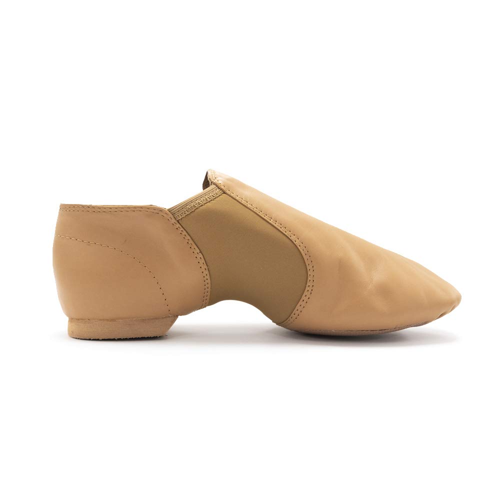 Premium Leather Slip-On Split Sole Jazz Dance Shoes for Women & Men – Comfortable Ballet, Modern, Lyrical Dance Shoes for Practice & Performance